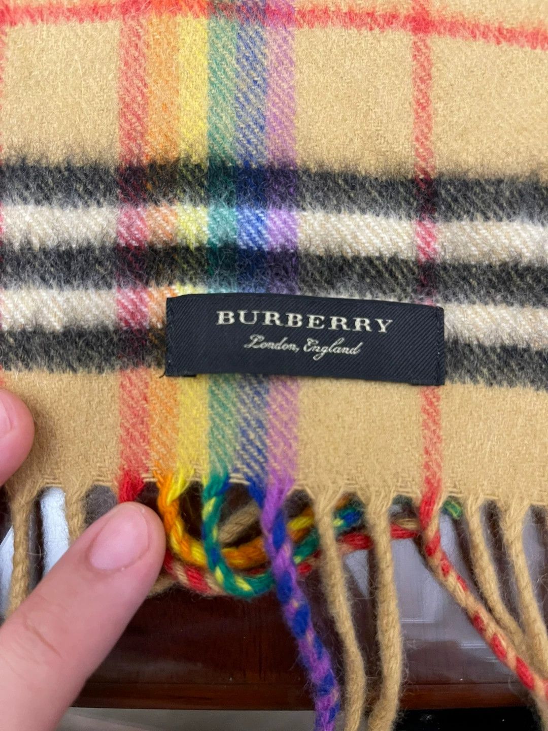 Burberry Burberry New Rainbow Cashmere Scarf 99 New Size ONE SIZE - 2 Thumbnail