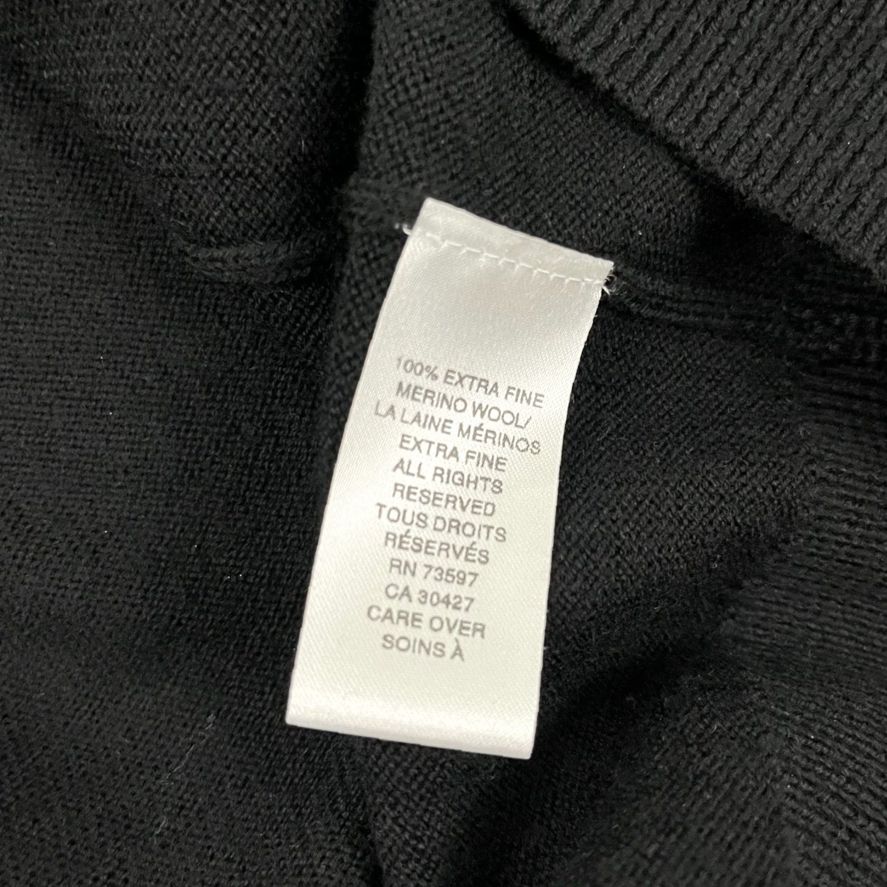 Vintage RAFFI Mens Large Black Extra Fine Merino Wool Lightweight Sweater Jumper Size US L / EU 52-54 / 3 - 3 Thumbnail