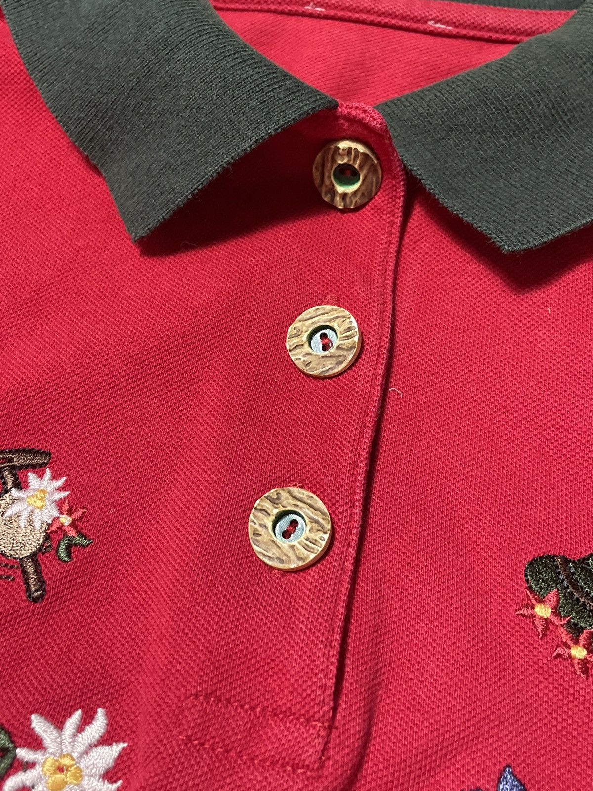 Vintage 🔥Offers🔥Vintage 90s Polo Tee Embroidered Flowers Boho Size US M / EU 48-50 / 2 - 4 Thumbnail