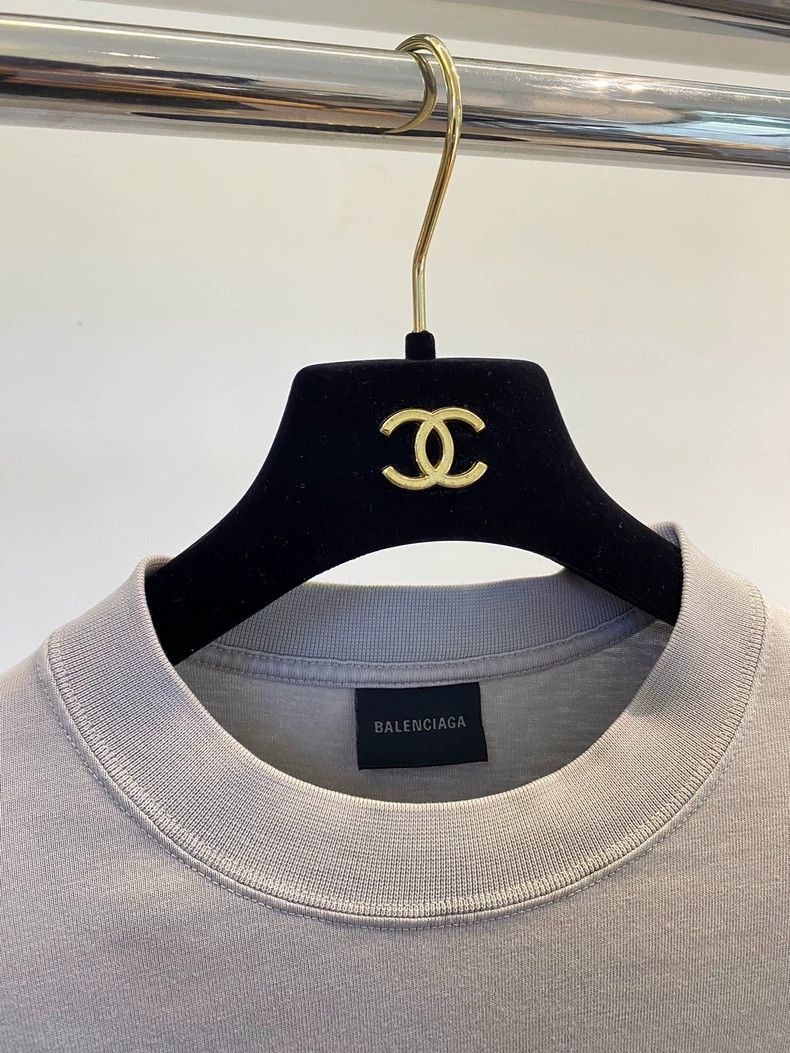 Balenciaga Balenciaga Grey double b embroidered logo short sleeves Size US S / EU 44-46 / 1 - 4 Thumbnail