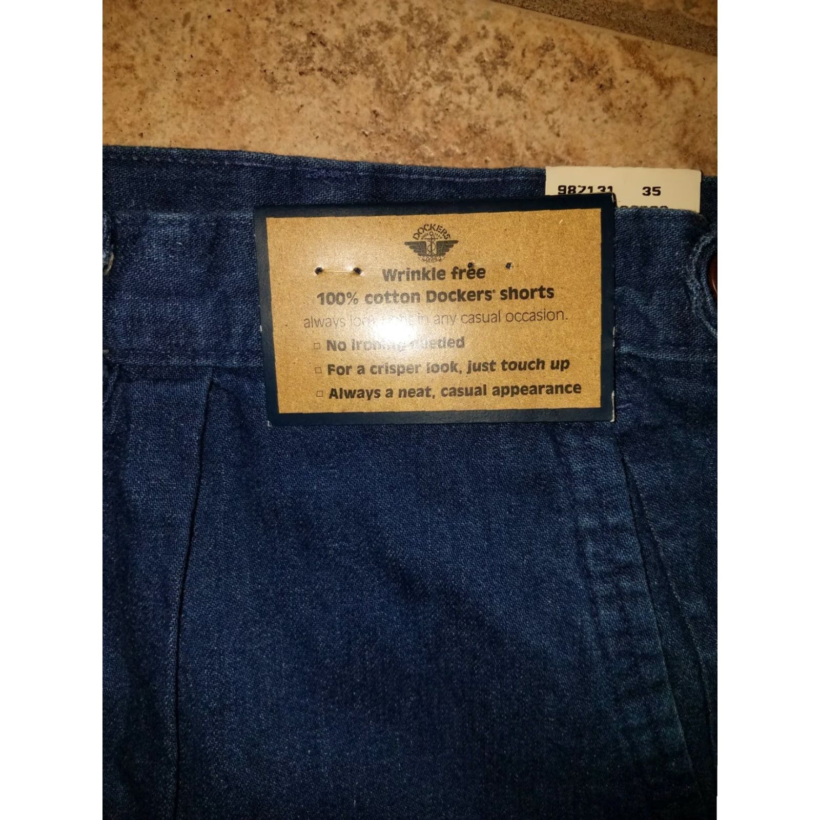 Levi's Levi's Dockers Short Mens 54 Blue 100% Cotton Wrinkle Free NWT Size US 38 / EU 54 - 3 Thumbnail