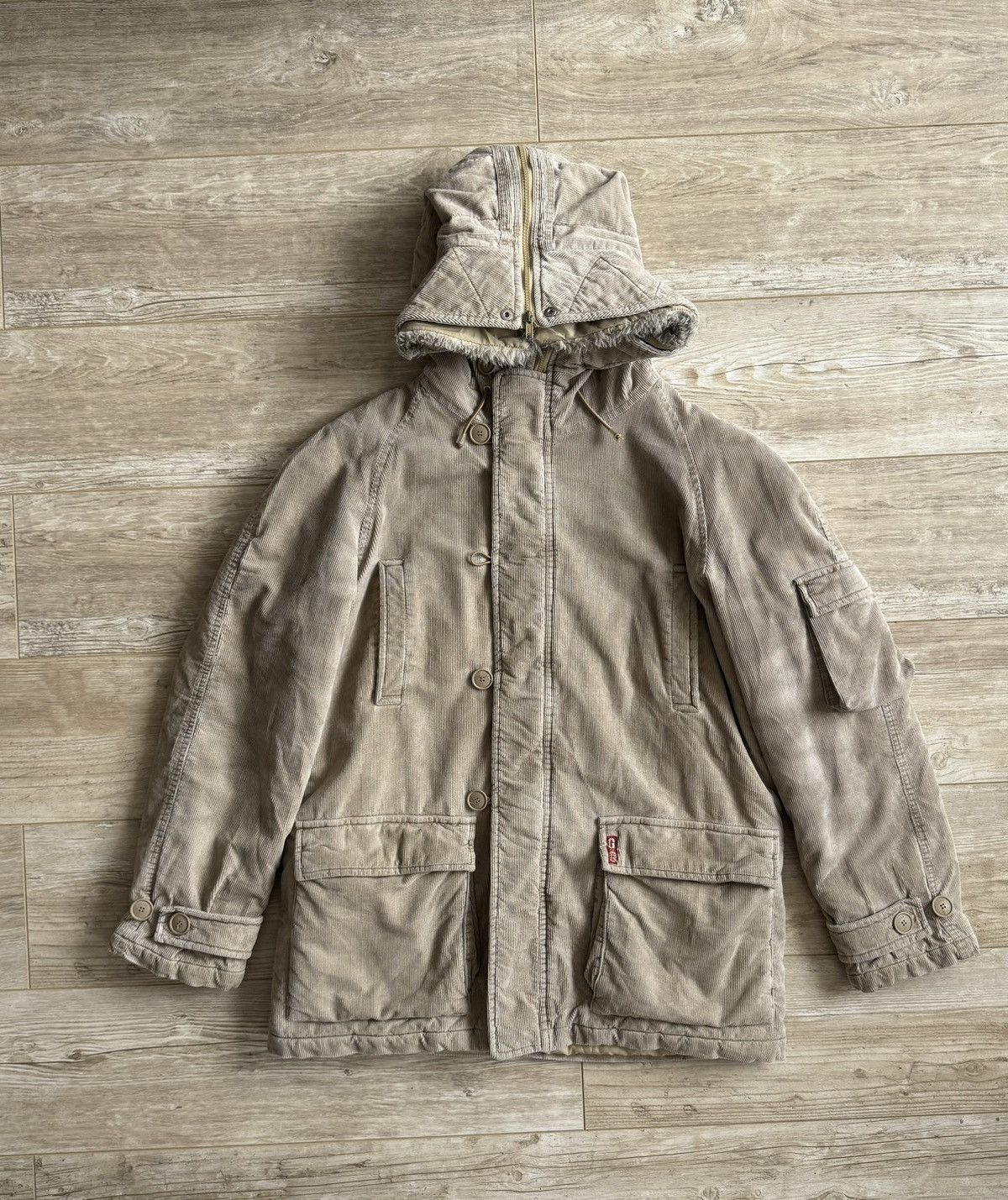Guess Guess Jeans Vintage Corduroy Short Parka Jacket Size US L / EU 52-54 / 3 - 5 Thumbnail