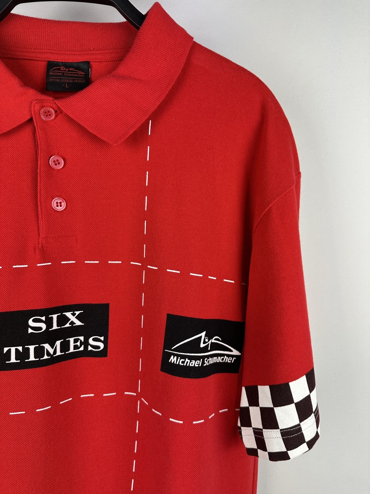 Ferrari × Formula 1 VTG 2003 Michael Schumacher Formula Uno Racing Polo T-Shirt Size US L / EU 52-54 / 3 - 3 Thumbnail