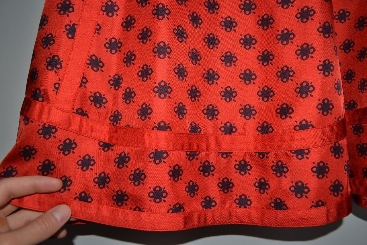 Marc Jacobs × Vintage Marc Jacobs Skirt 100% Silk Red Size 4 Size 25" / US 0 / IT 36 - 3 Thumbnail