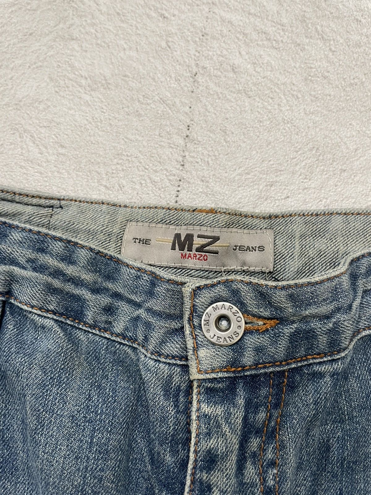 Japanese Brand 2000s Marzo Japanese Denim Dirty Washed Cargo Jeans Y2K Size US 32 / EU 48 - 5 Thumbnail