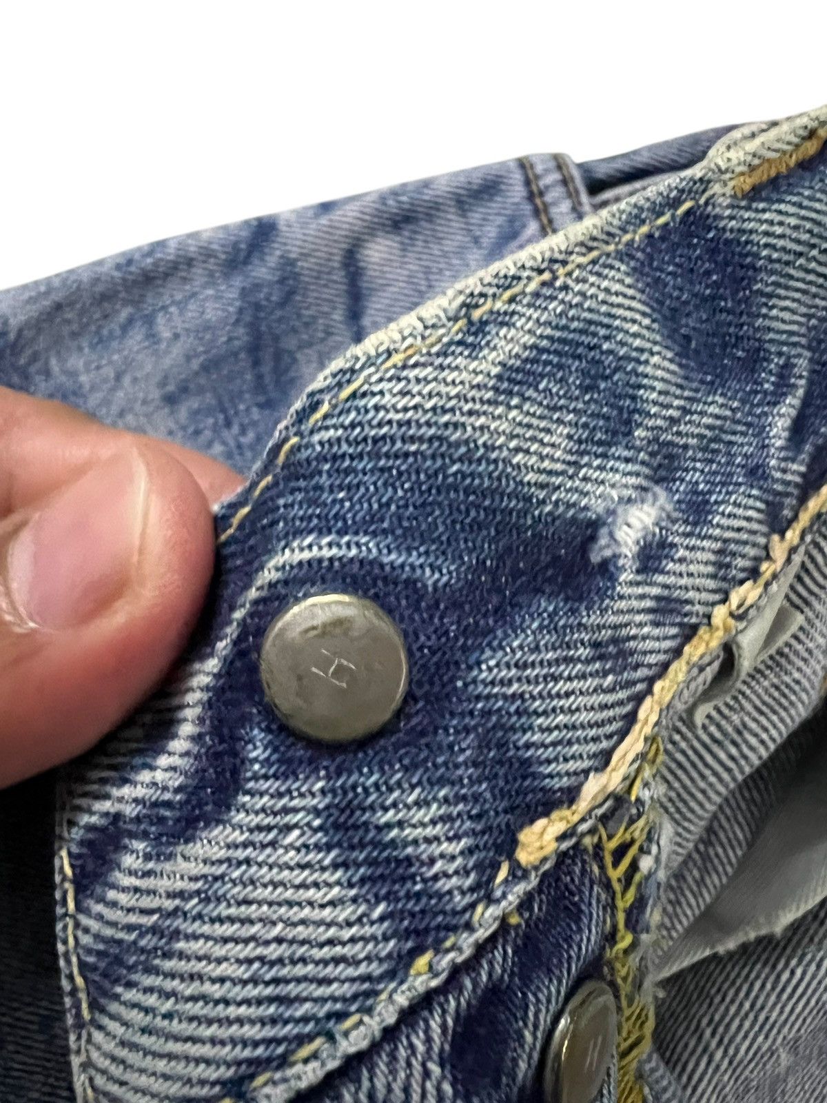 Blue Blue Japan Vintage Blue Blue Japan Patchwork Selvedge Jean Size US 29 - 8 Thumbnail