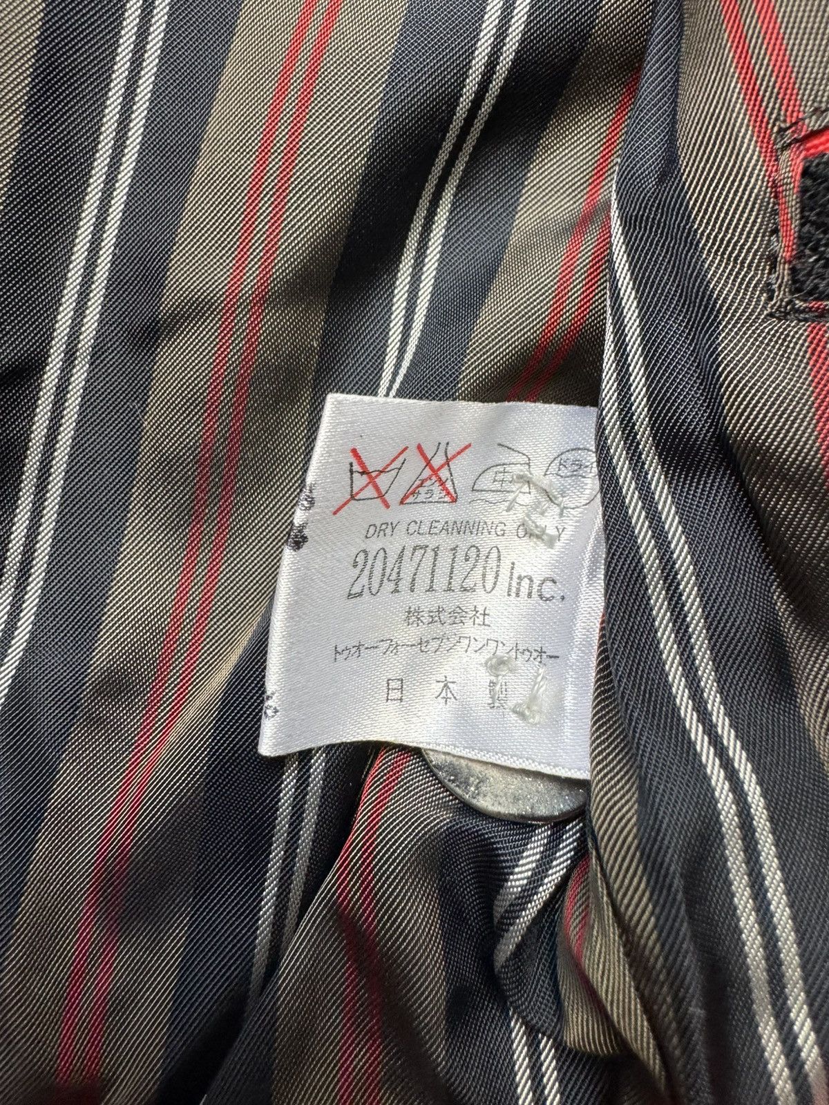 20471120 20471120 1999 shrimp blazer jacket pinstripe with shrimp tai Size M / US 6-8 / IT 42-44 - 7 Thumbnail