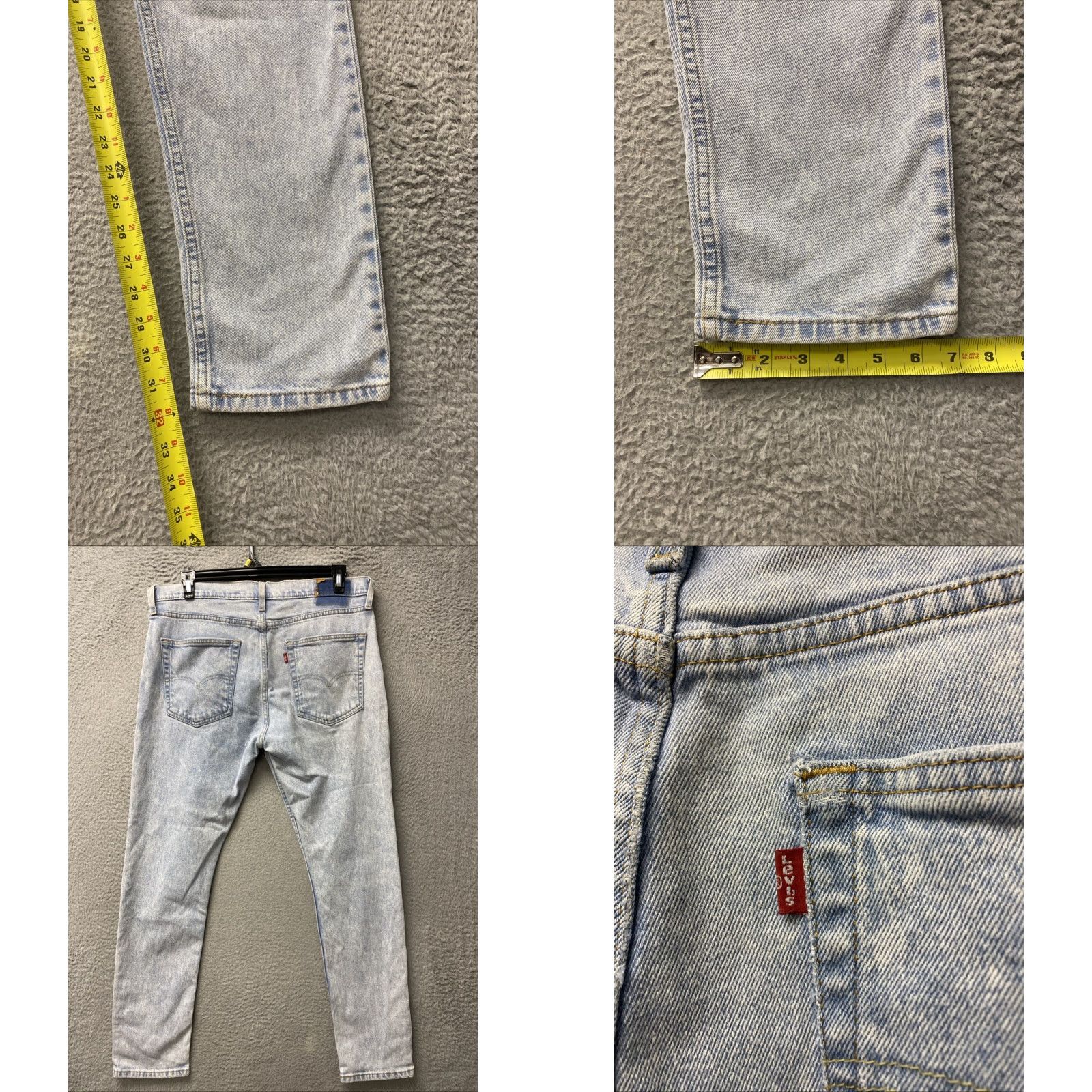 Levi's Levi’s Jeans Mens 36x32 Regular Fit Straight Leg Denim Blue Cotton Zip Pockets 0577 Signature Logo Size US 36 / EU 52 - 8 Thumbnail