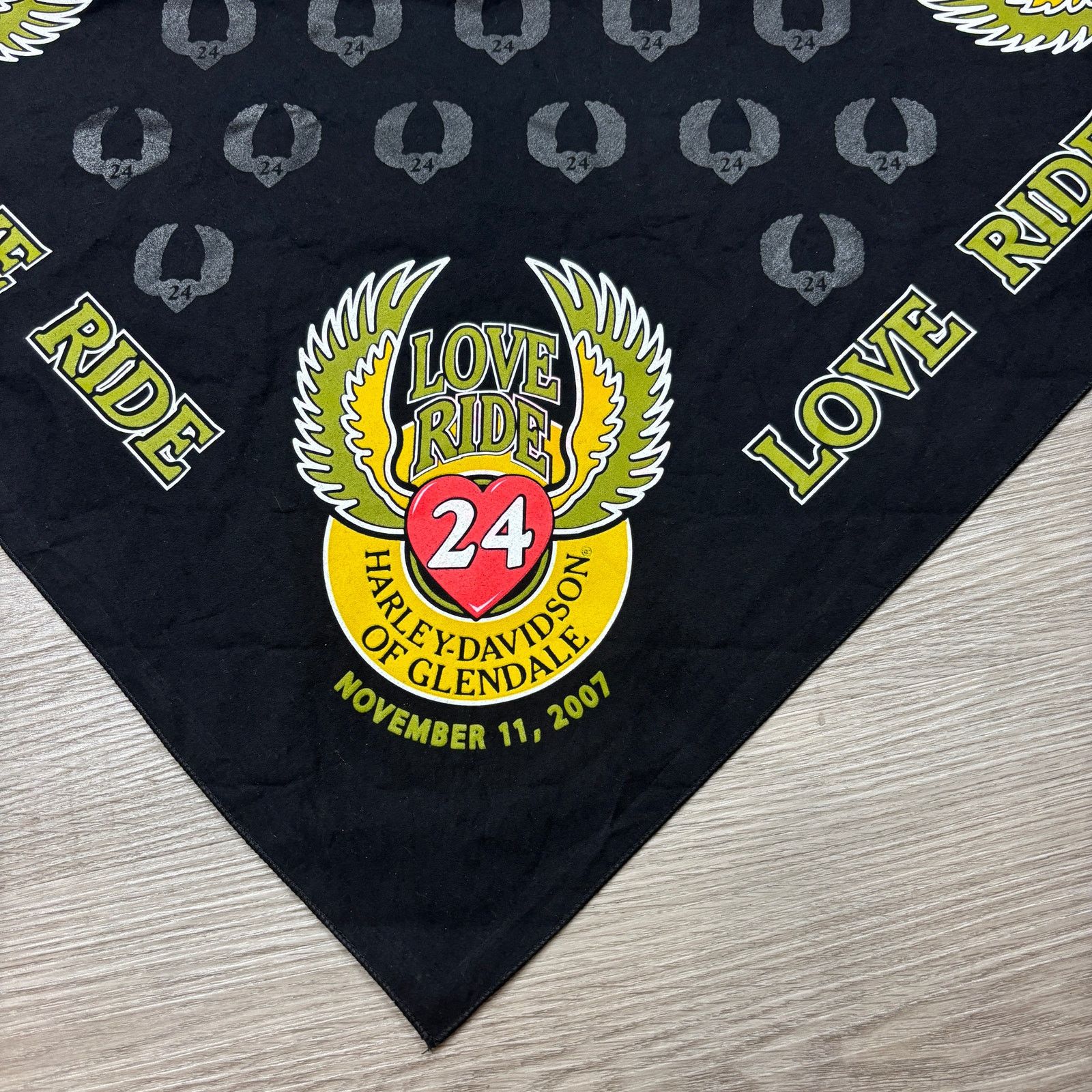 Harley Davidson Harley Davidson Love Ride 24 2007 Glendale CA Bandana Scarf Size ONE SIZE - 3 Thumbnail