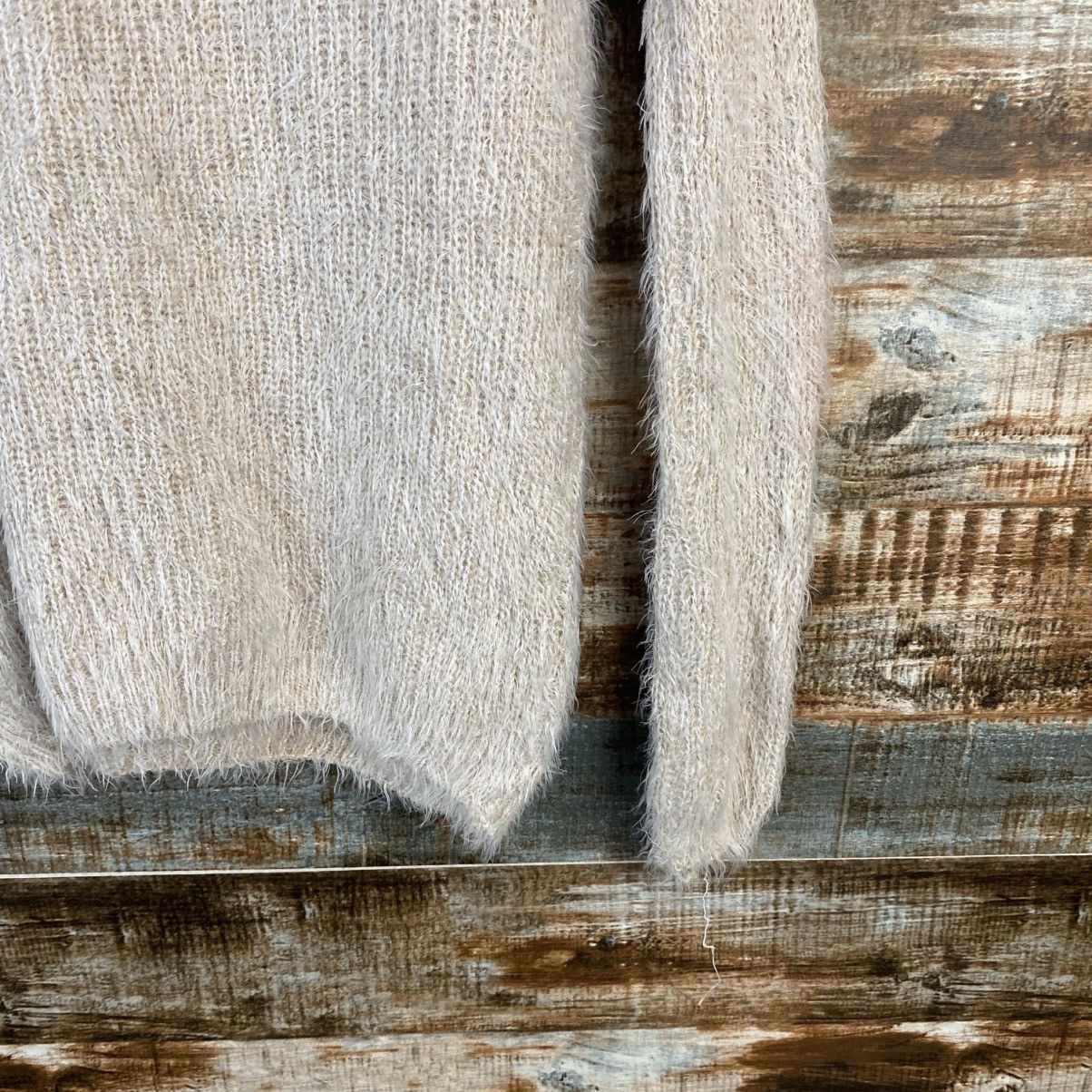 Homespun Knitwear DL Japan Vintage fur shaggy Beige Knitwear #C1090 Size S / US 4 / IT 40 - 15 Thumbnail