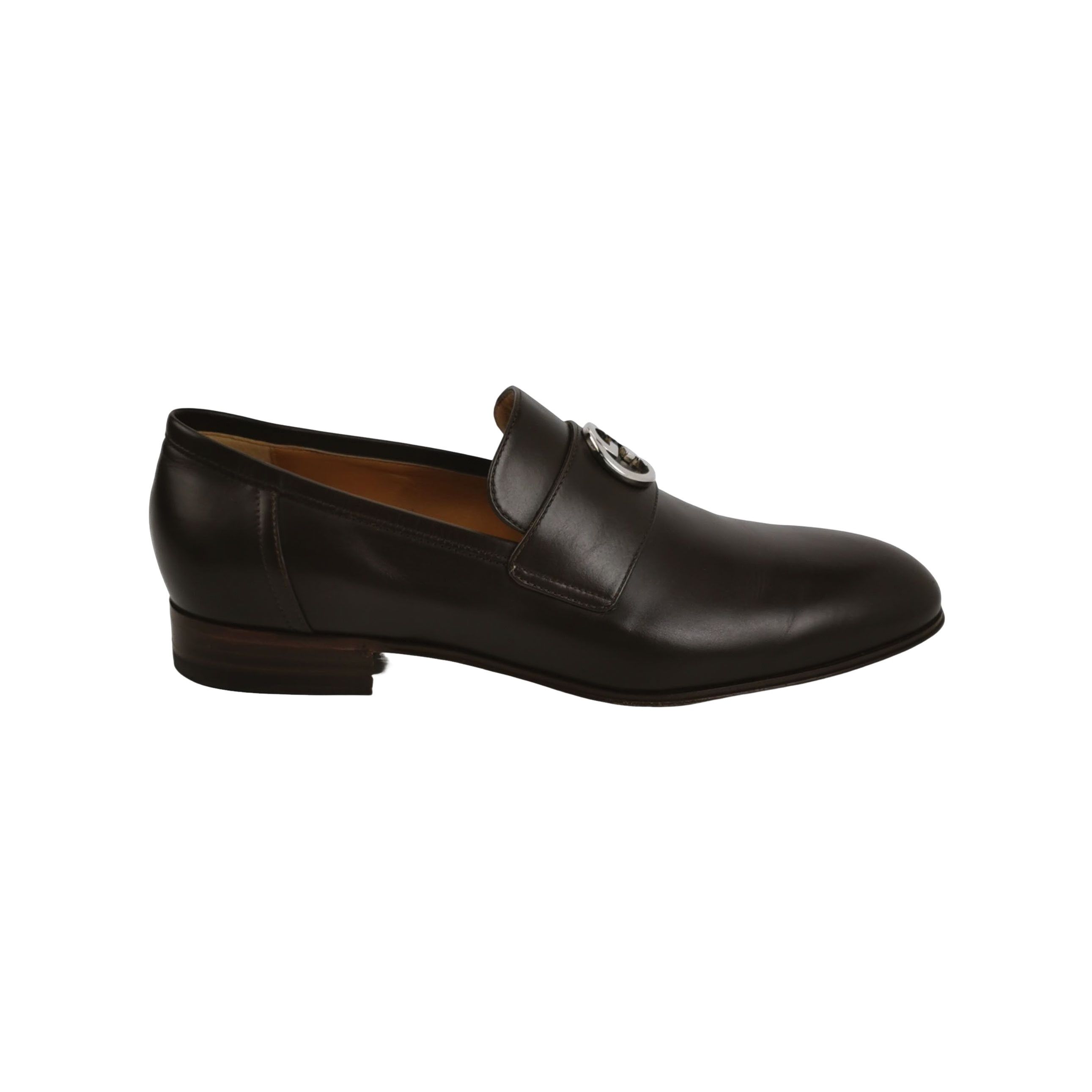 Gucci Gucci Interlocking G Leather Loafers Size 8 Size US 9 / EU 42 - 1 Thumbnail