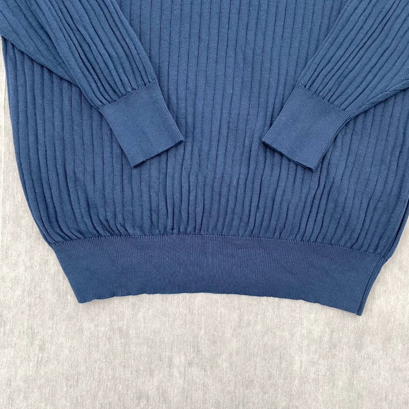 Vintage VINTAGE Tuttle Golf Sweater Shirt Adult Small Blue Stripe Cotton Rayon Italy Mens S Size US S / EU 44-46 / 1 - 4 Thumbnail