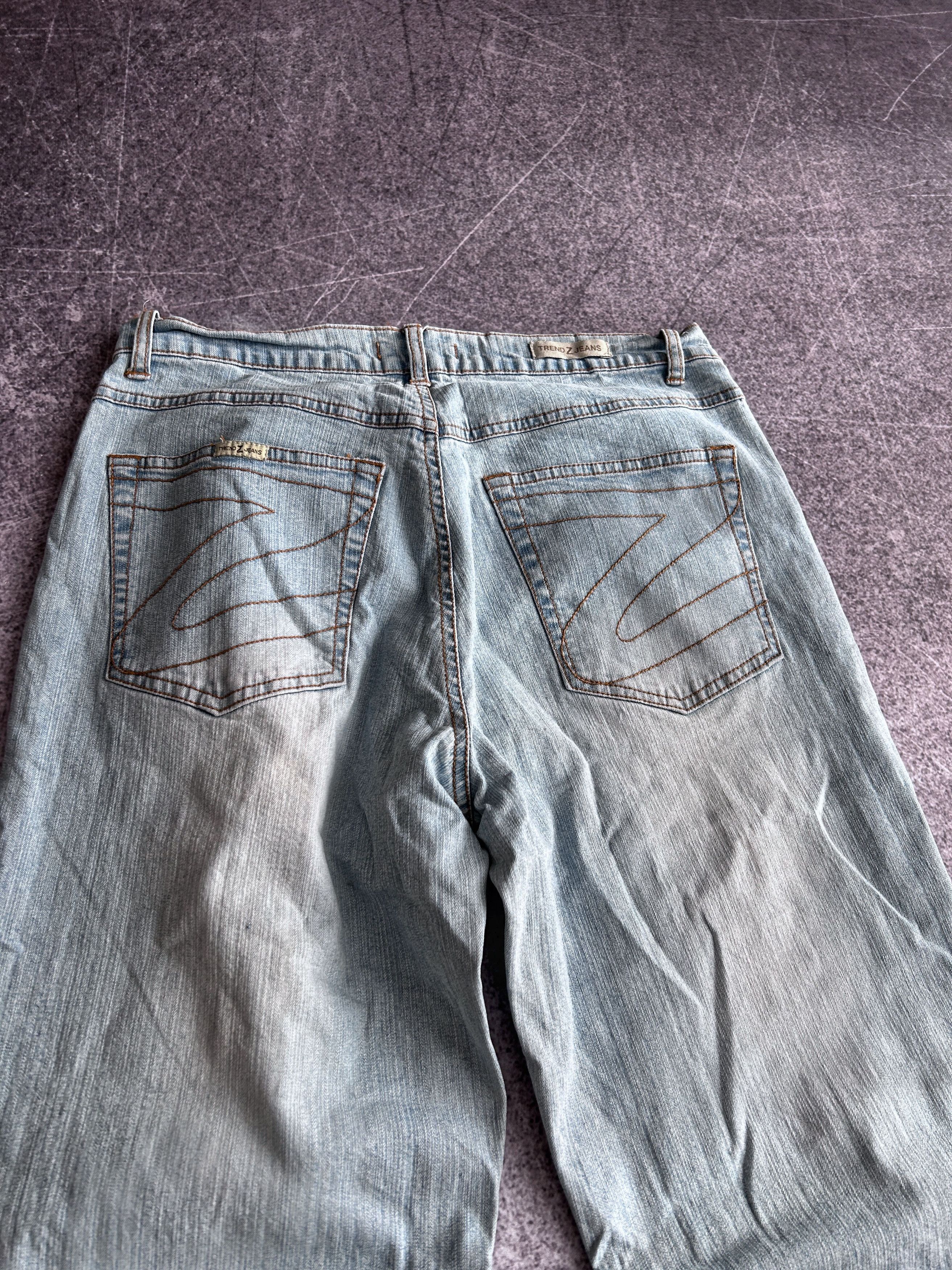 Designer VTG FLARED RICK OWENS STYLE STONE WASHED JEANS 90S Size US 30 / EU 46 - 6 Thumbnail