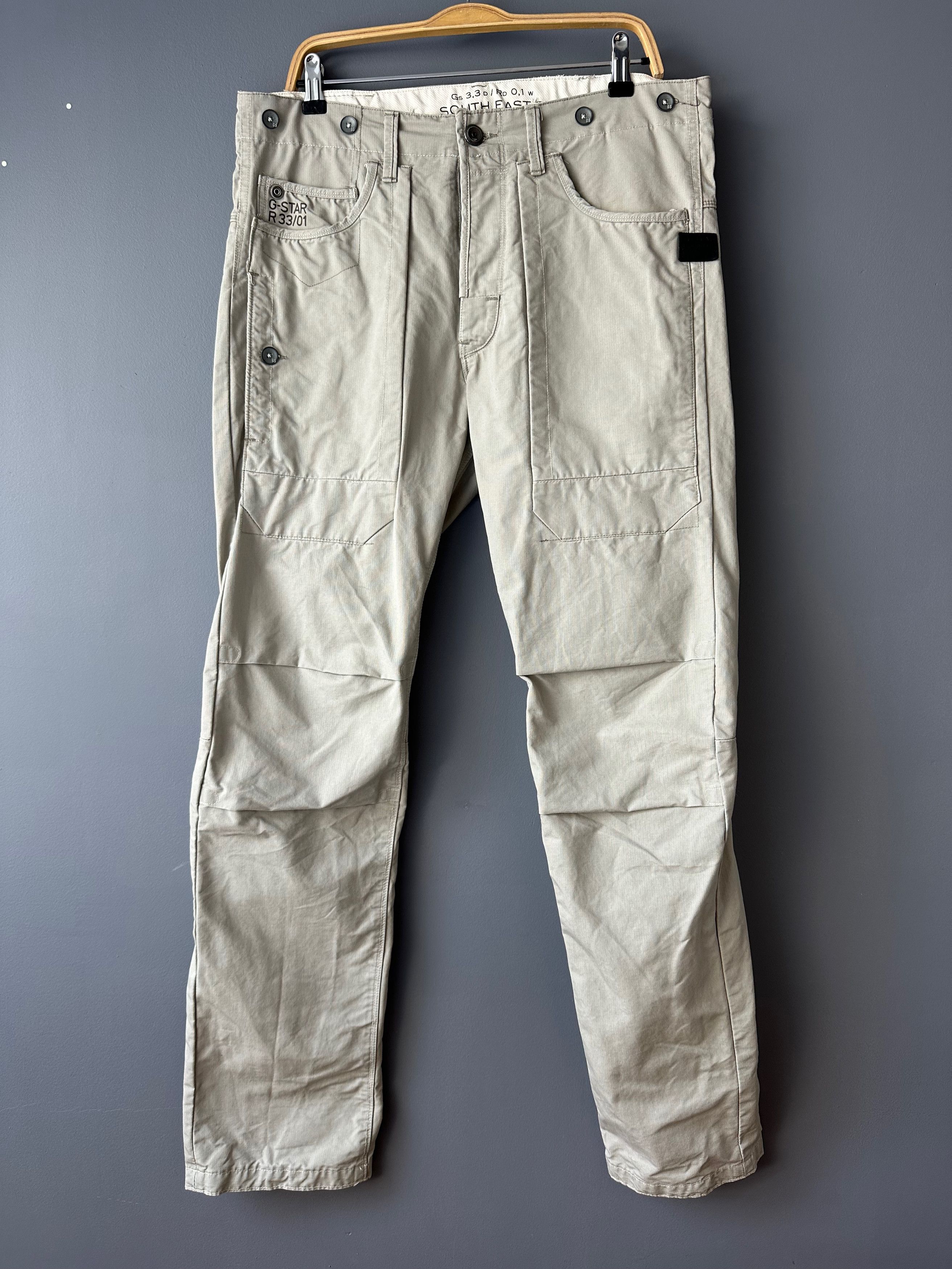 G-Star G-Star Cargo Army Lumber Straight Pants Trousers gray Size US 33 - 1 Thumbnail