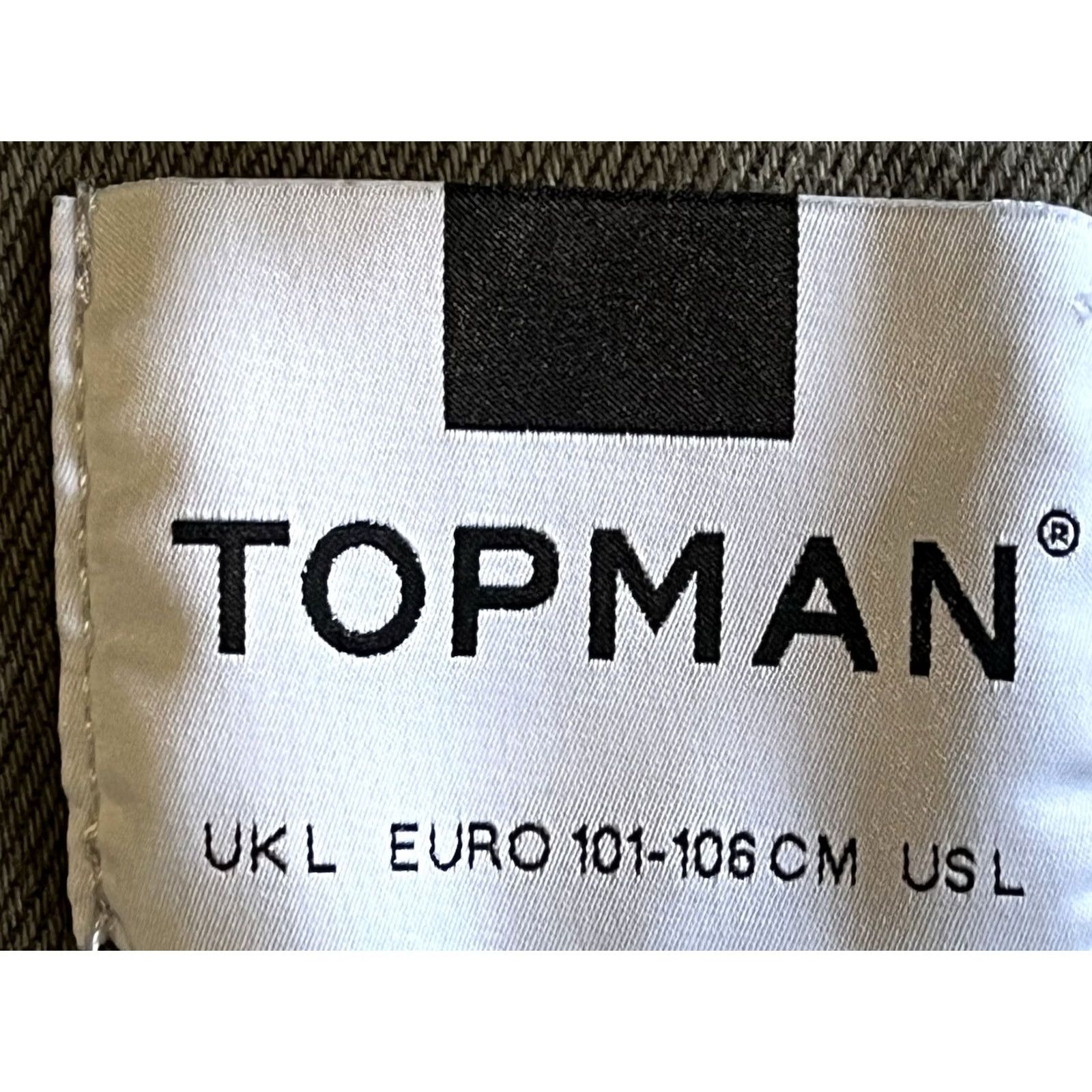 Topman TOPMAN Jacket Zip Up Cotton Olive Green L Overshirt Men Green Jacket Large Zip Up Overshirt Mens Size US L / EU 52-54 / 3 - 7 Thumbnail