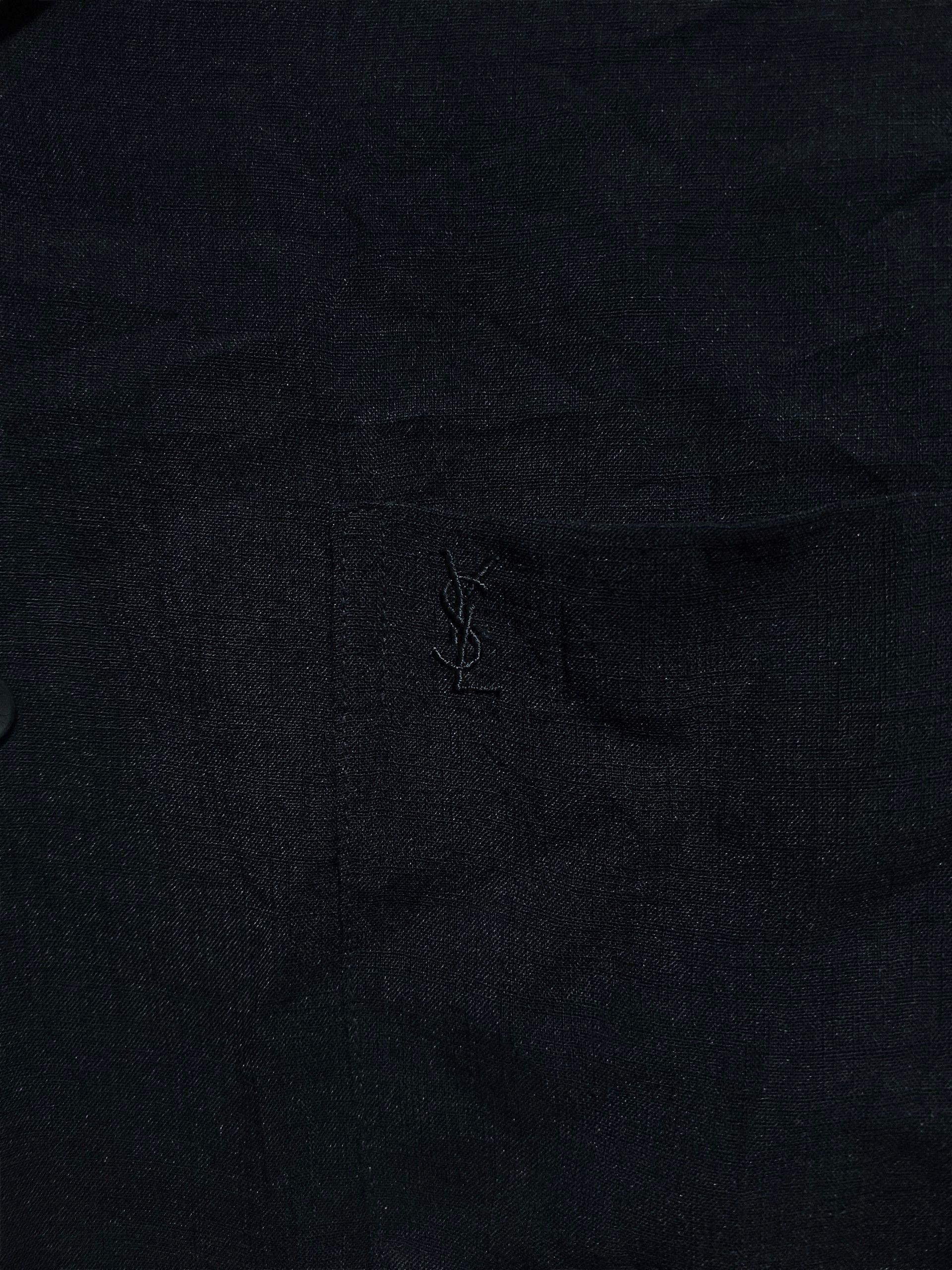 Yves Saint Laurent Yves Saint Laurent Pour Homme Black Sheer Open Collar shirt Size US L / EU 52-54 / 3 - 4 Thumbnail