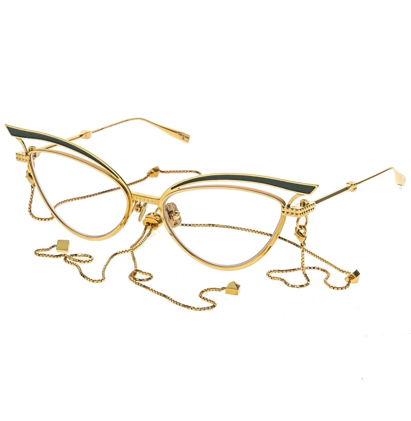 Valentino VALENTINO V-GLASSLINER VLX118 Gold Chain Green VLX 118E Size ONE SIZE - 2 Thumbnail