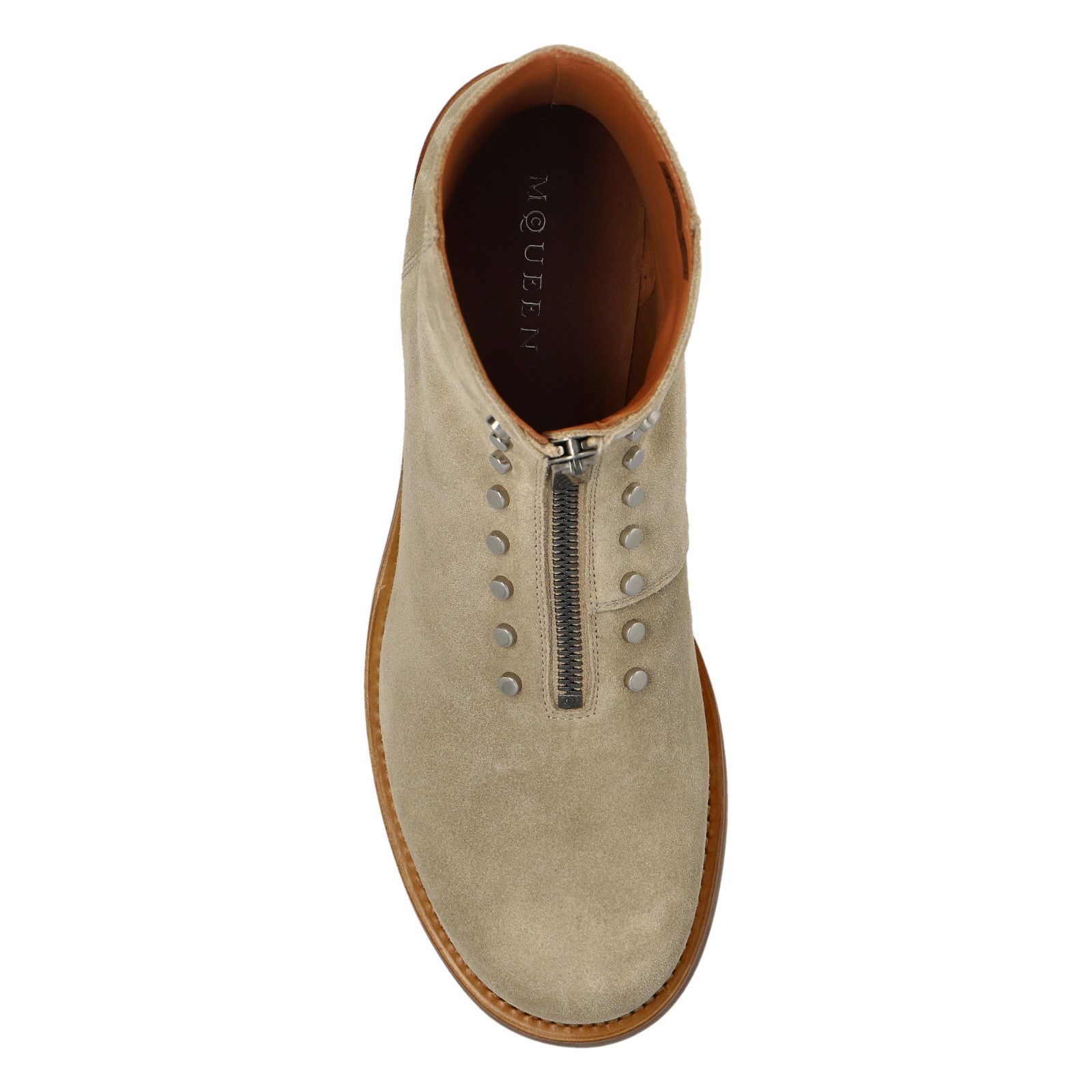 Alexander McQueen ALEXANDER MCQUEEN Beige Suede Ankle Boots New & Authentic (M Size US 8 / EU 41 - 4 Thumbnail