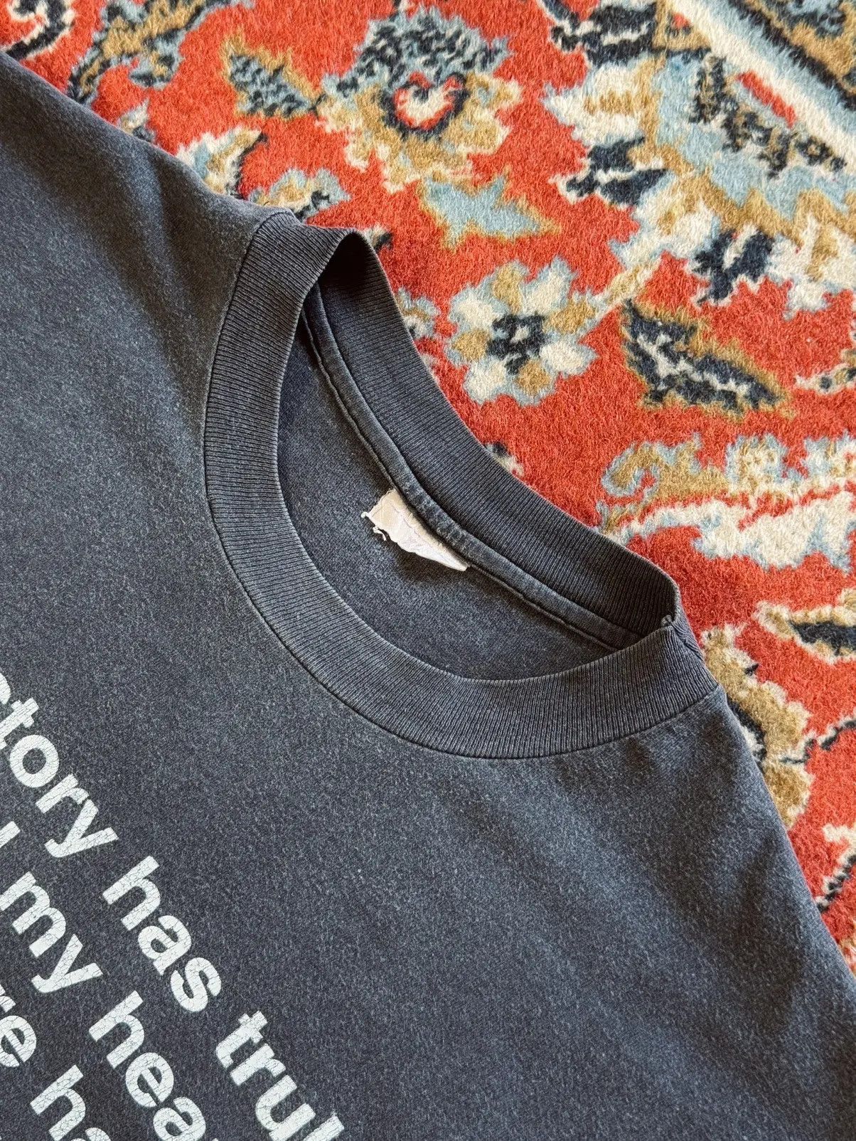 Vintage Vintage 90s Fuck Off Poem Faded T-Shirt Tee Size US XL / EU 56 / 4 - 8 Thumbnail