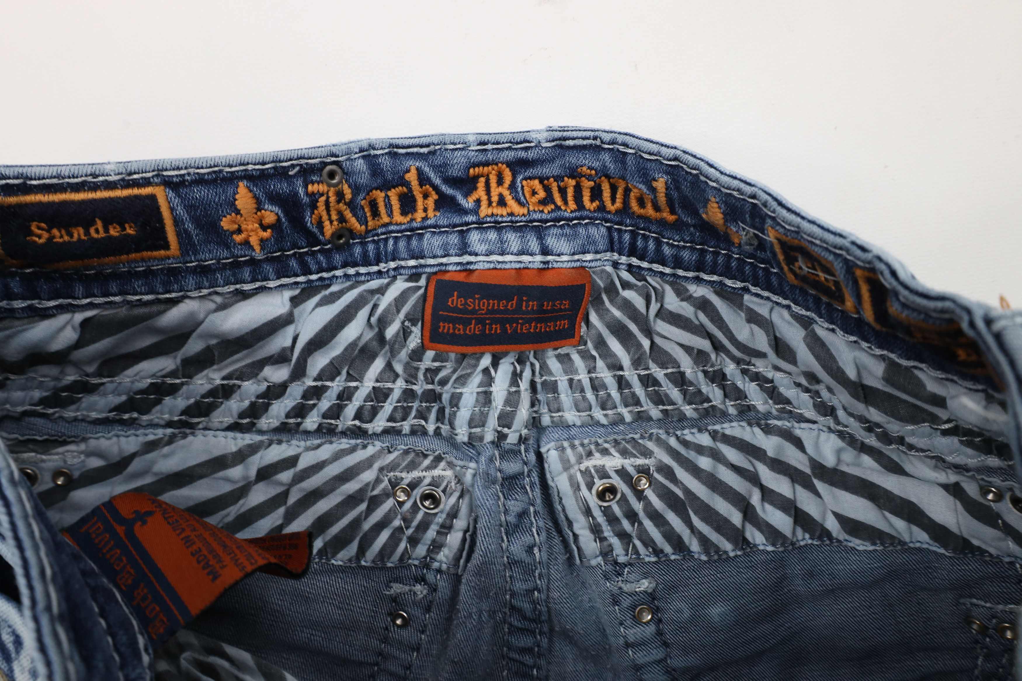 Rock Revival × Vintage Rock Revival Thick Stitch Sundee Mid Rise Boot Denim Jeans Size 26" / US 2 / IT 38 - 9 Thumbnail