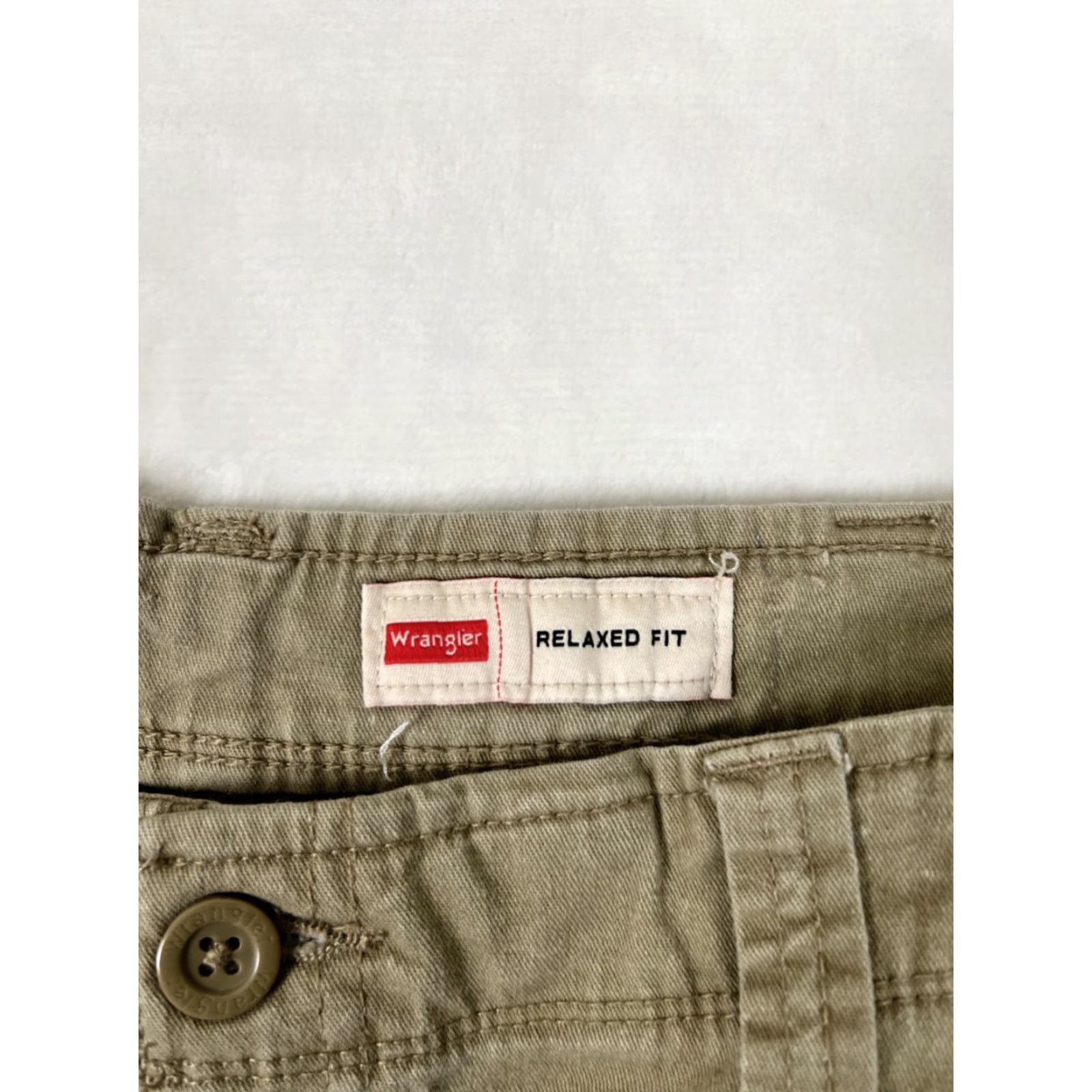 Wrangler Wrangler Cargo Pants Mens 38x30 Relaxed Fit Khaki Tan Stretch Utility Casual Pant Straight Leg Cotton Spandex Canvas Bedrock Size US 38 / EU 54 - 3 Thumbnail