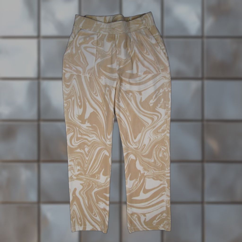 Juicy Couture Juicy Couture Pants Women Medium Beige Velour Swirl Joggers 29x30 Size 32" / US 10 / IT 46 - 1 Thumbnail