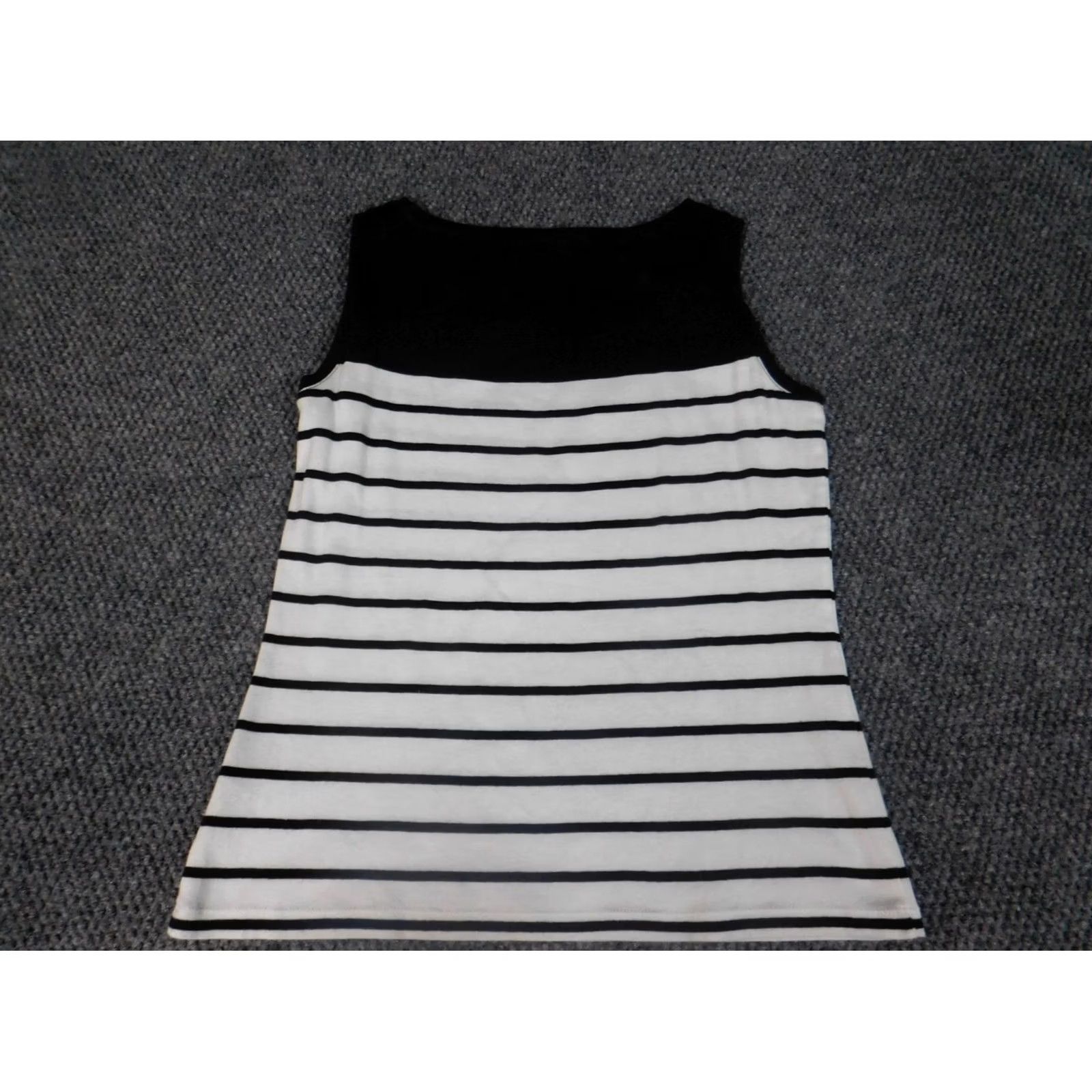 Talbots Talbots Blouse Shirt Women 0P Petite Sleeveless White Striped Crew Neck Cotton Rayon Casual Button Vintage No Size XS / US 0-2 / IT 36-38 - 6 Thumbnail