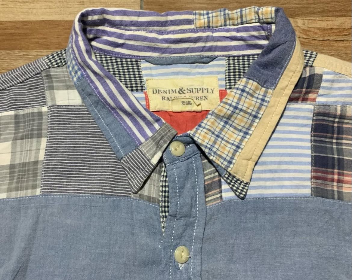 2000s Denim & Supply Ralph Lauren Patchwork Shirt y2k