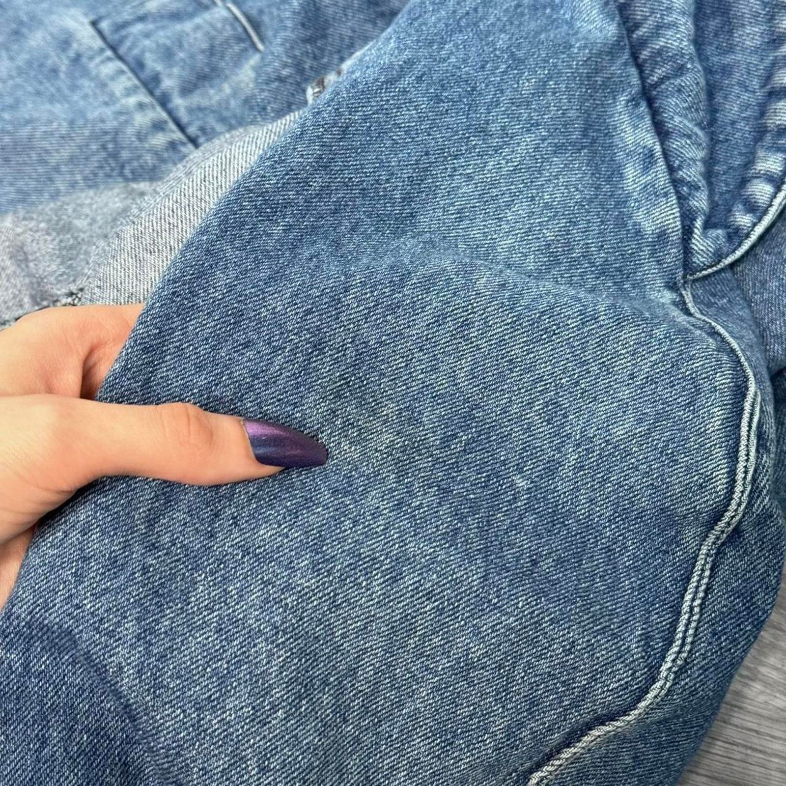 Vintage Vintage Denim Oversized Jacket One Button Shawl Collar Size S / US 4 / IT 40 - 7 Thumbnail