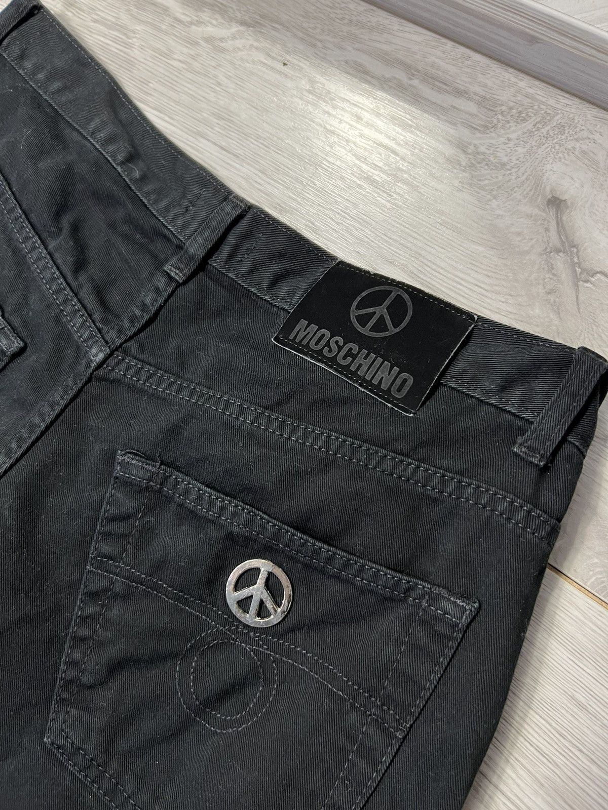 Moschino × Vintage Vintage Moschino Jeans Black Denim Pants Size US 31 - 3 Thumbnail