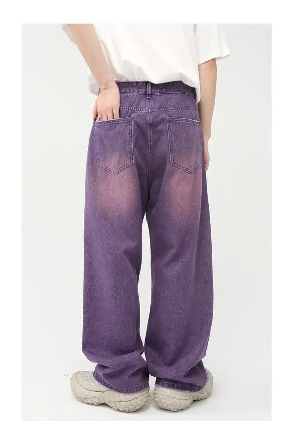 VIBE Personalized straight-leg purple wide-leg jeans Size US 32 / EU 48 - 8 Thumbnail