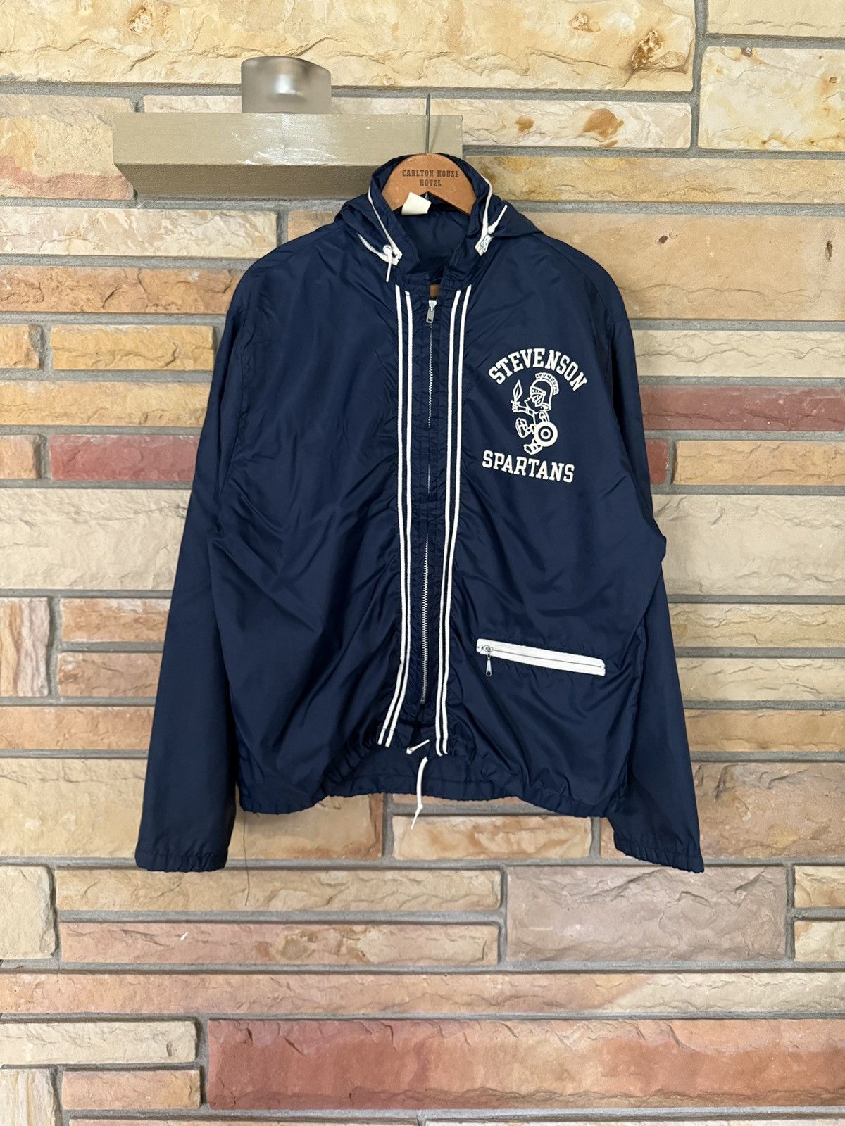 Champion Vintage 60s Livonia Stevenson Spartans Windbreaker Jacket Size US M / EU 48-50 / 2 - 1 Thumbnail