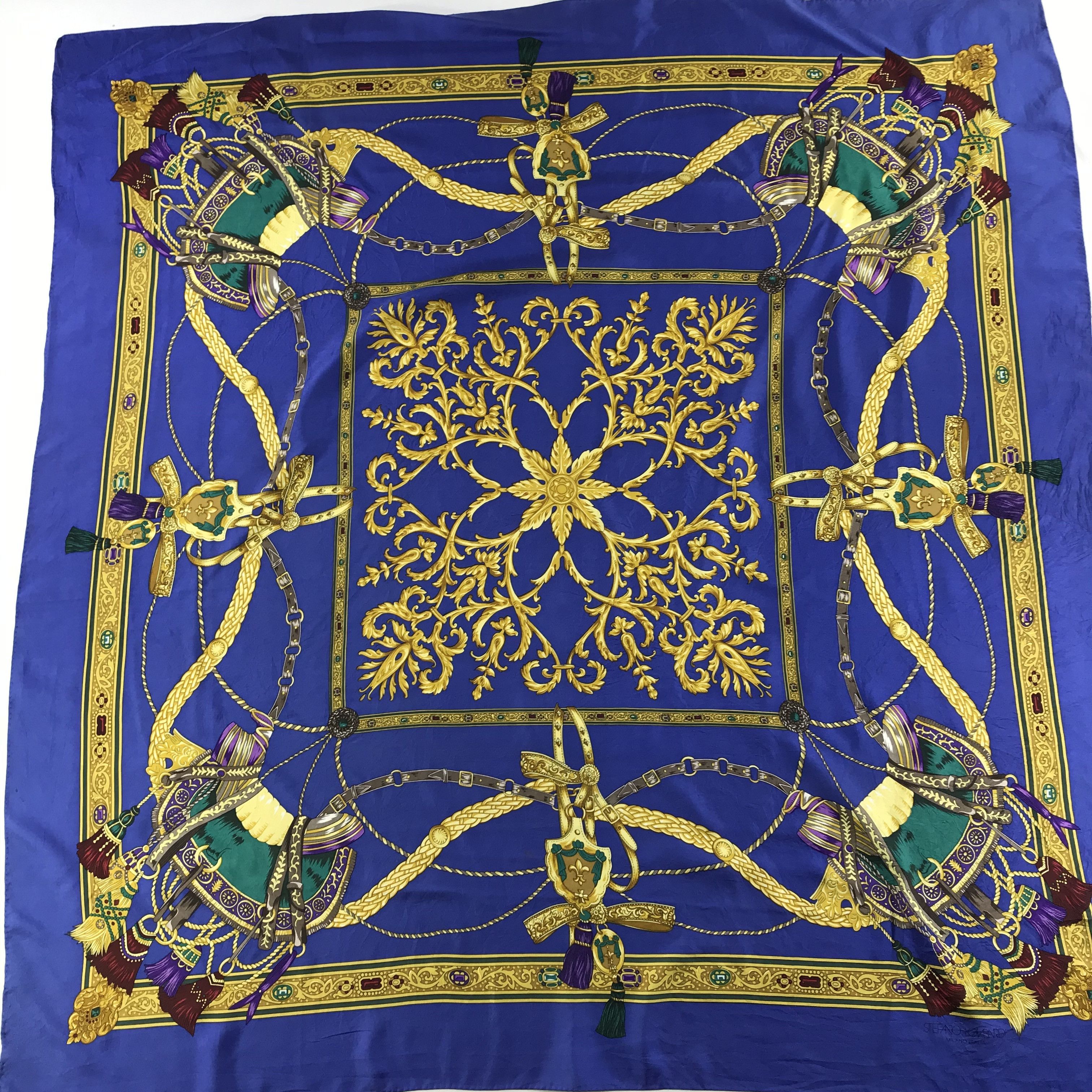 Vintage Vintage Stefano Lombardi Silk Scarf Size ONE SIZE - 2 Thumbnail