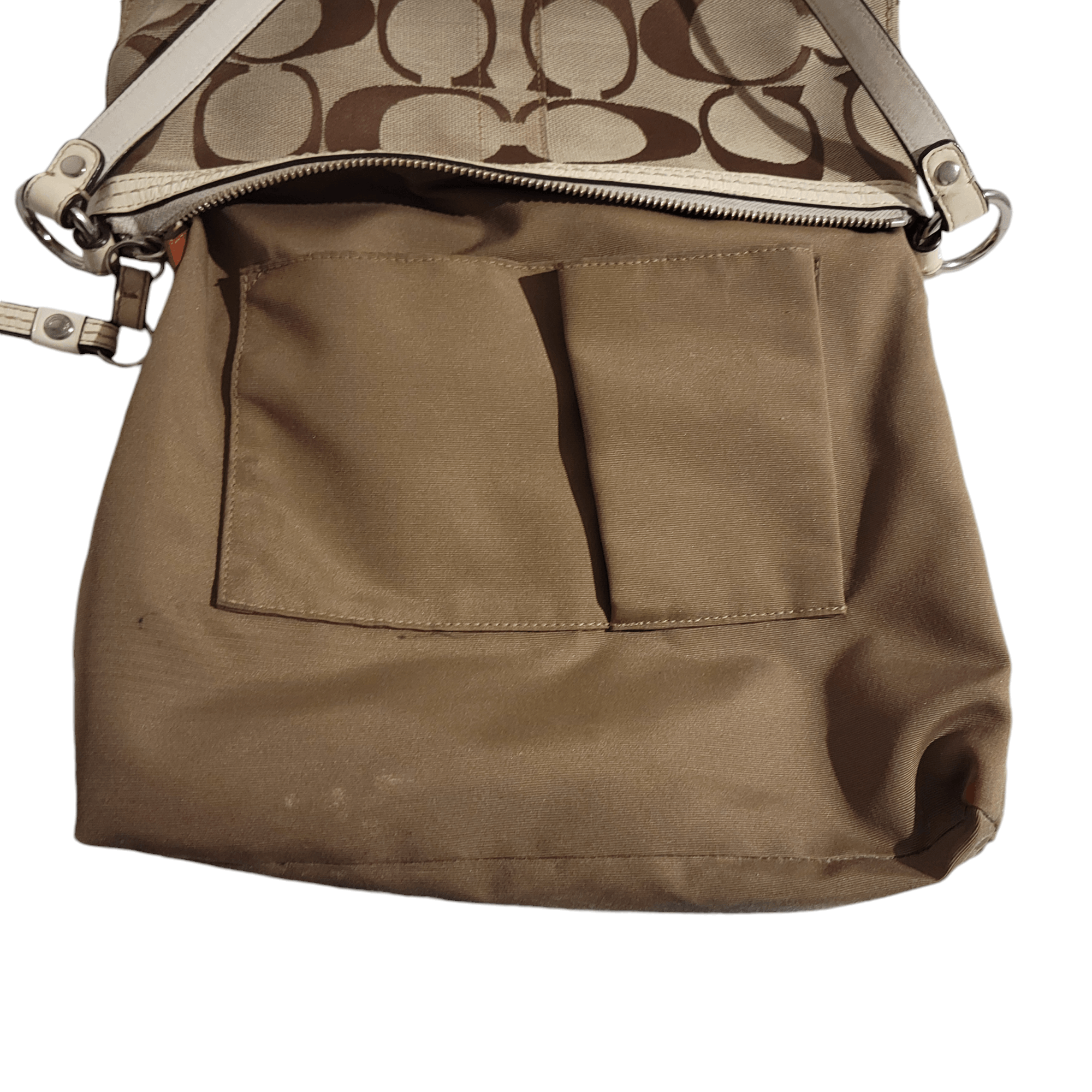 Coach Coach Tan Canvas Signature F13674 Medium Shoulder Bag Size ONE SIZE - 11 Thumbnail