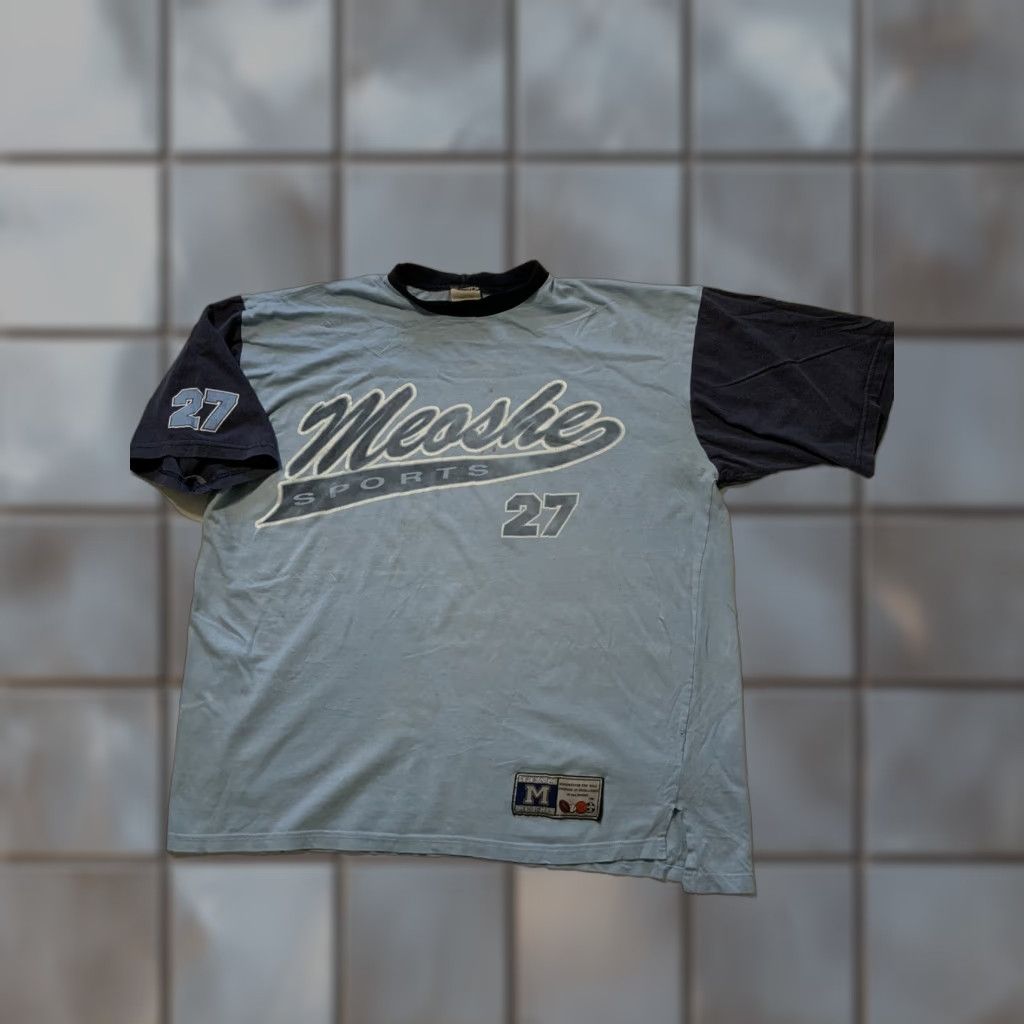 Vintage VINTAGE Meoshe Sports 27 Blue Signature Hip Hop Classic T-Shirt XL Men Blue Hip Hop T-Shirt Mens XL Vintage 90s Size US XL / EU 56 / 4 - 1 Thumbnail