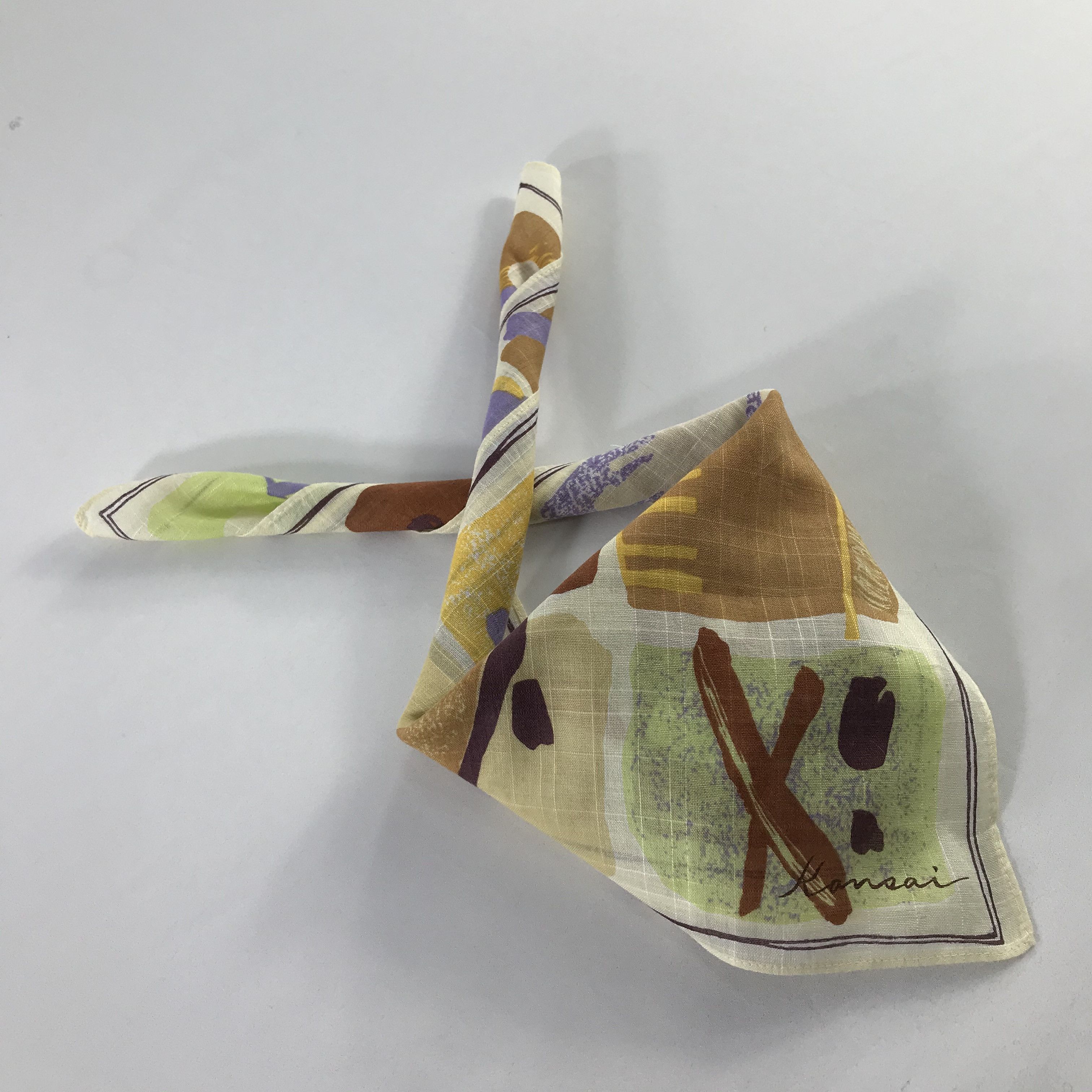 Kansai Yamamoto × Vintage Kansai Bandana / Handkerchief / Neckerchief - S691 Size ONE SIZE - 4 Thumbnail