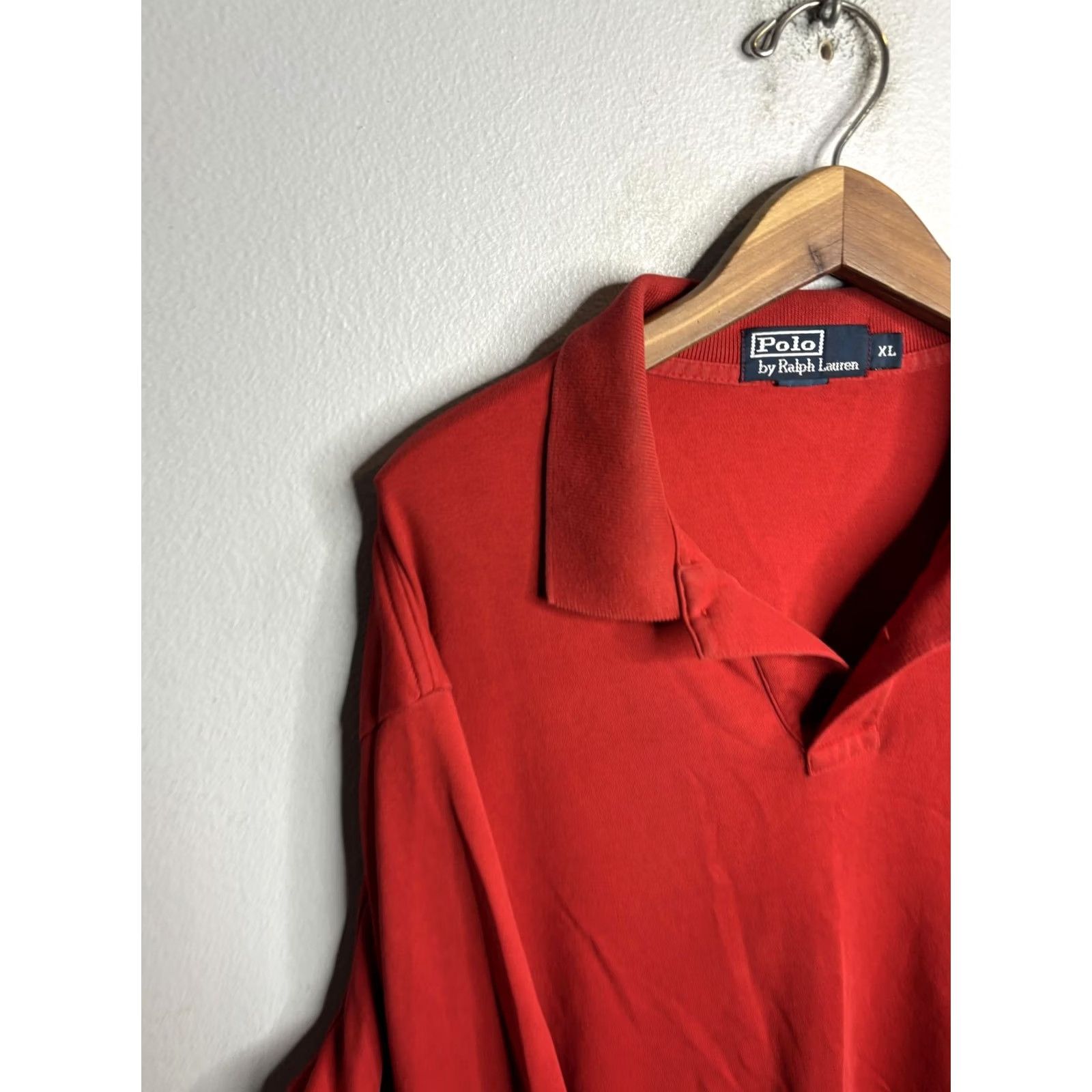 Polo Ralph Lauren Polo Ralph Lauren Polo Shirt Mens XL Red Long Sleeve Pony Logo Open Placket Size US XL / EU 56 / 4 - 2 Thumbnail