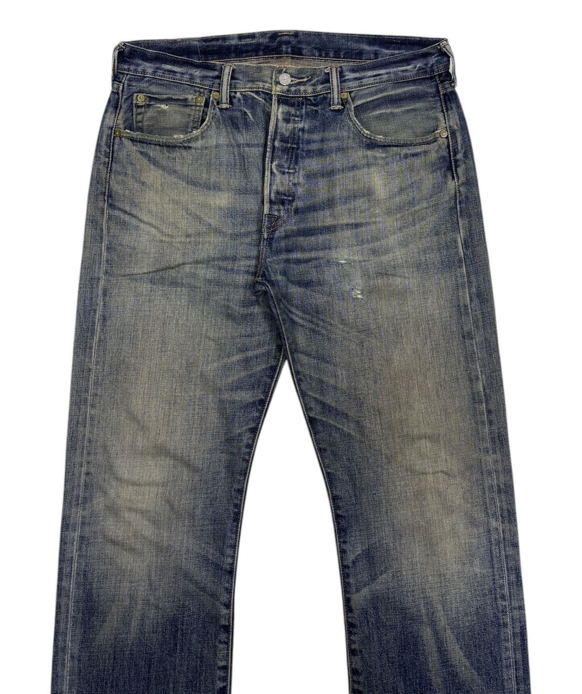 If Six Was Nine × Le Grande Bleu (L.G.B.) × Levi's 🔥VINTAGE LEVIS 501 NICE FADED DISTRESSED DENIM JEANS Size US 34 / EU 50 - 5 Thumbnail