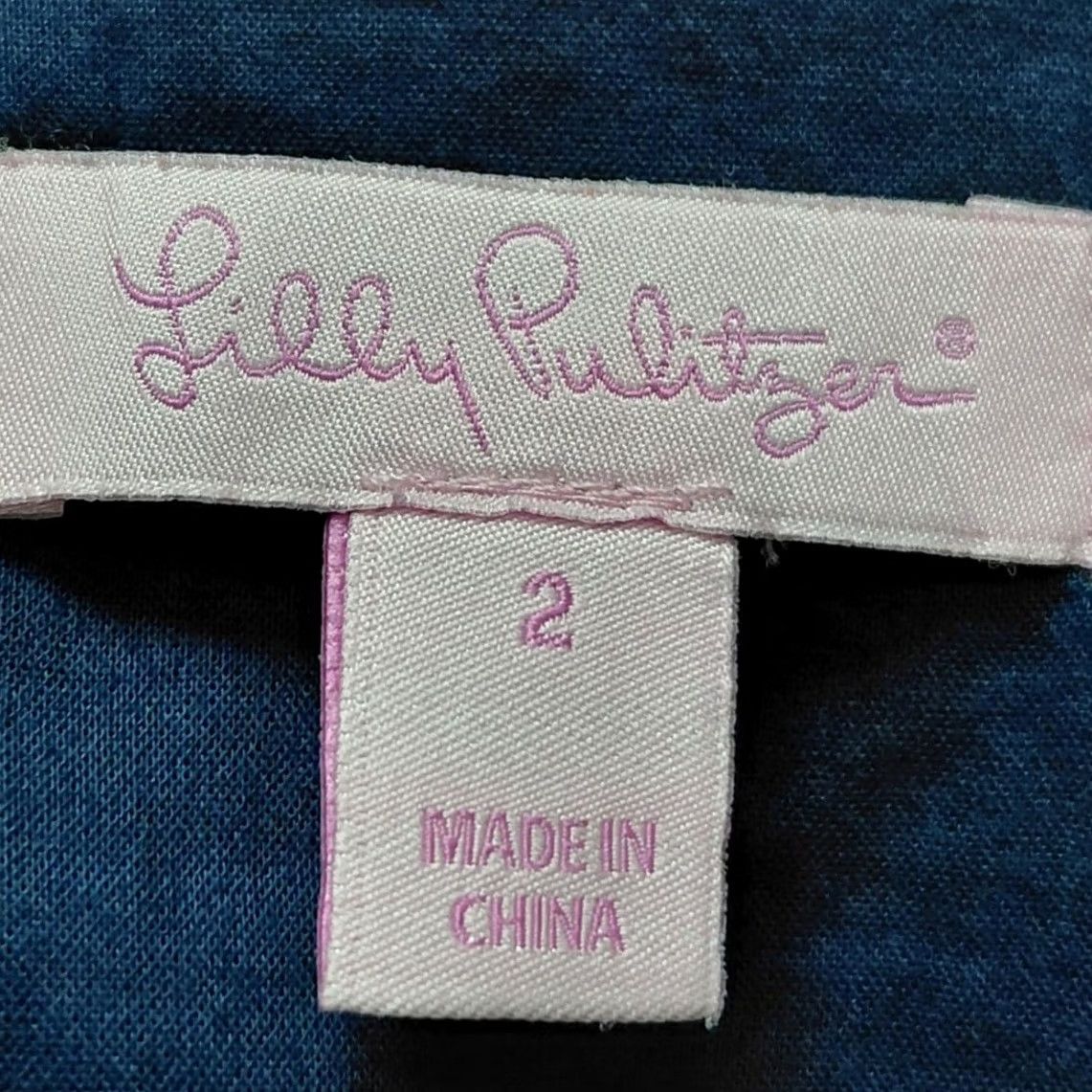 Lilly Pulitzer Lilly Pulitzer Style Cotton Dress Blue Solid Sleeveless Short Women Size 2 Size 26" / US 2 / IT 38 - 3 Thumbnail