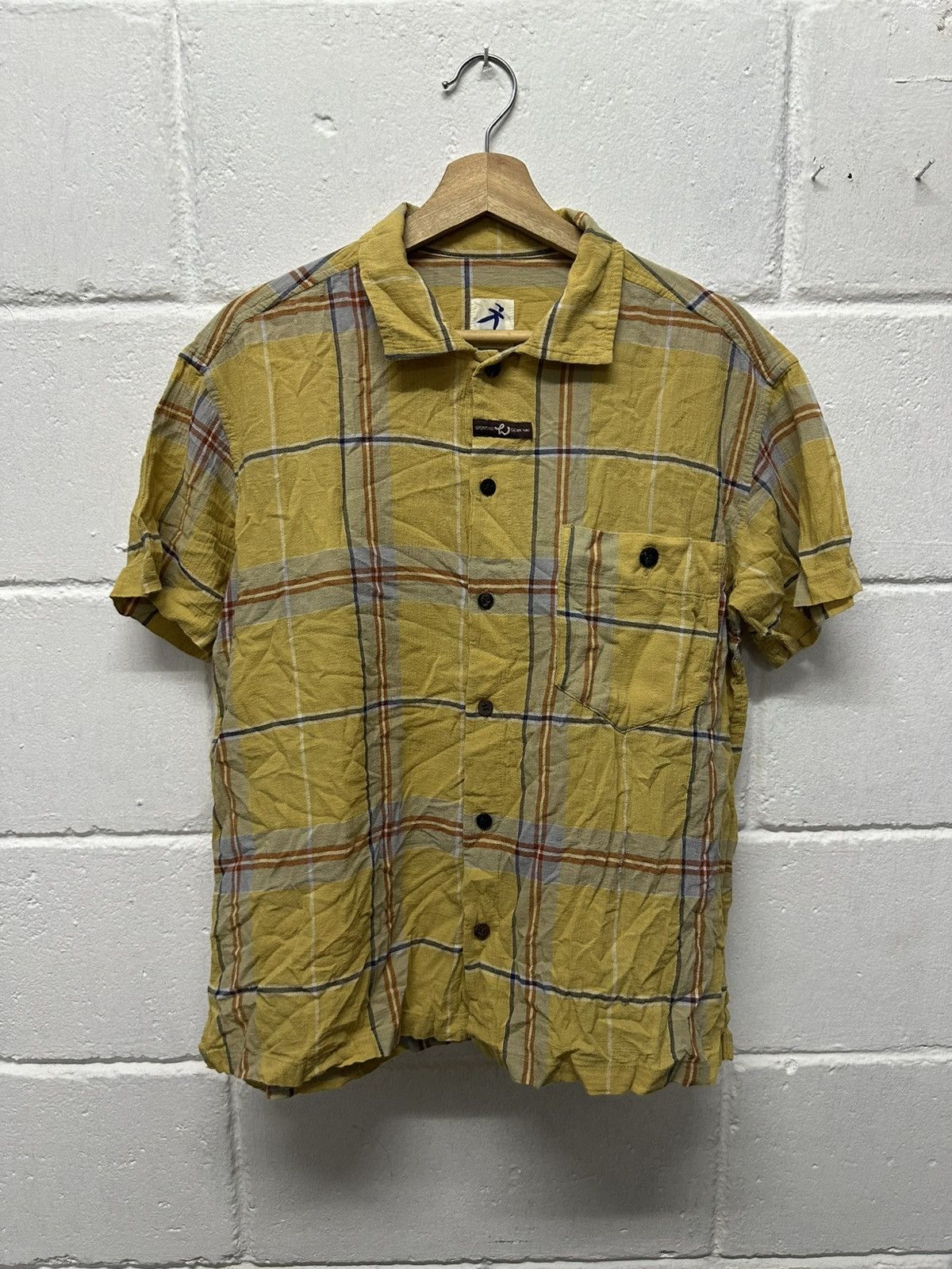 Hai Sporting Gear × Issey Miyake 1990- Hai Sporting Gear Cotton Single Pocket Button Up Shirt Size US M / EU 48-50 / 2 - 1 Thumbnail