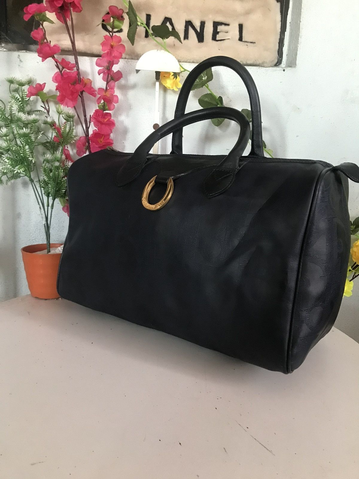 Christian Dior Monsieur × Vintage Vintage Christian Dior Boston Navy Blue Size ONE SIZE - 2 Thumbnail