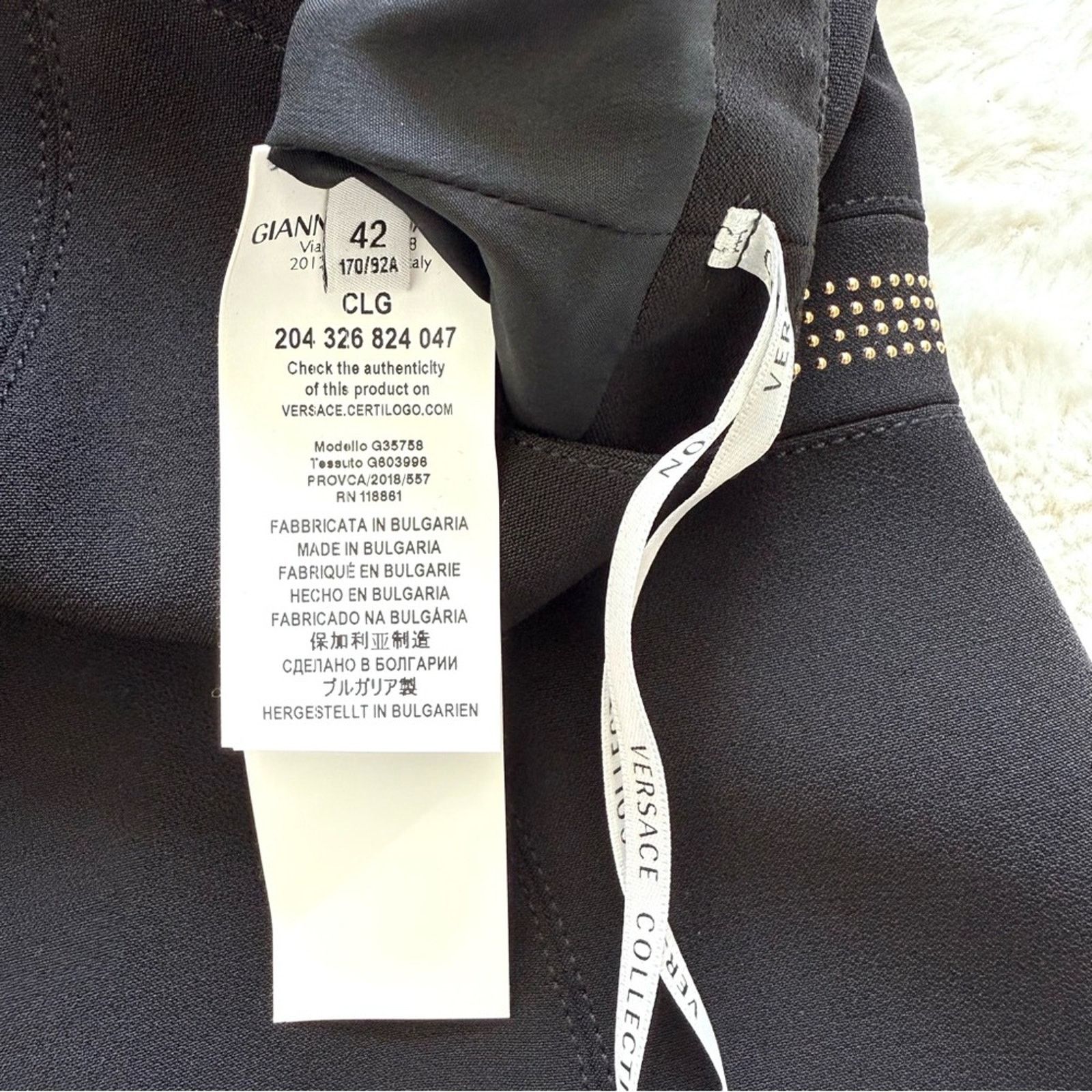 Versace New Versace Collection Black Studded Dress IT 42 US 6 1195$ Size M / US 6-8 / IT 42-44 - 10 Thumbnail