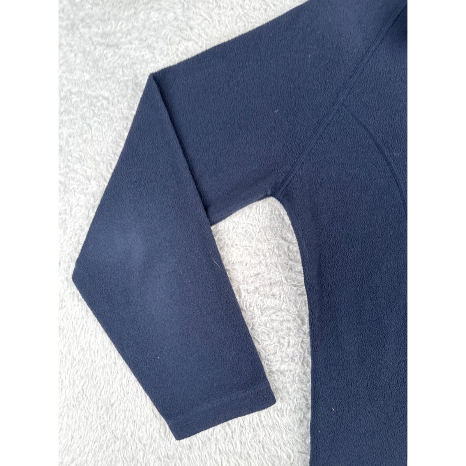 Vintage L.L. Bean Sweater Women Small Blue 1/4 Zip Pullover 100% Polyester Fleece Mock Neck Crew Neck Activewear Floral? Size S / US 4 / IT 40 - 3 Thumbnail