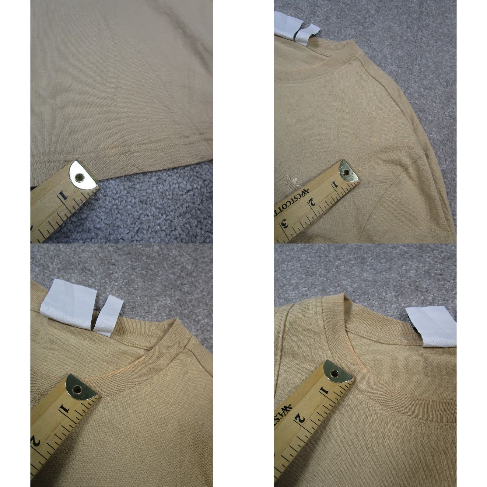 Adidas ADIDAS Women's Small Beige Cotton Long Sleeve Pullover Activewear T-Shirt Size S / US 4 / IT 40 - 8 Thumbnail