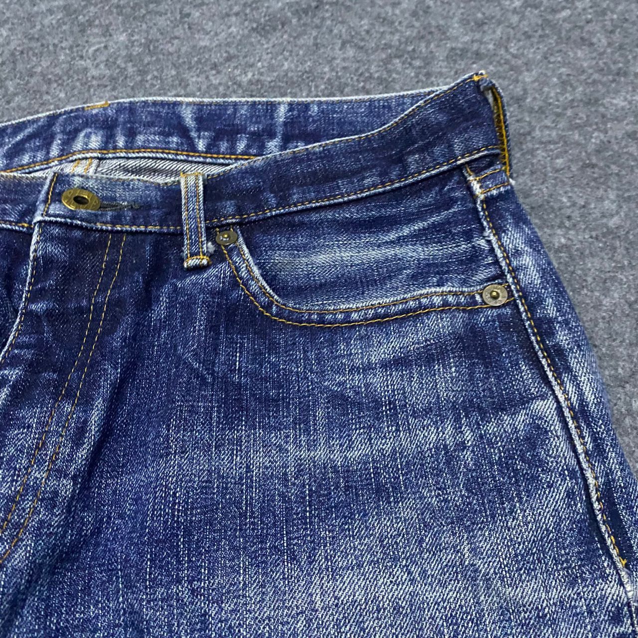 Japan Blue Vintage Blue Japan Selvegde Redline Distressed Denim Size US 31 - 11 Thumbnail