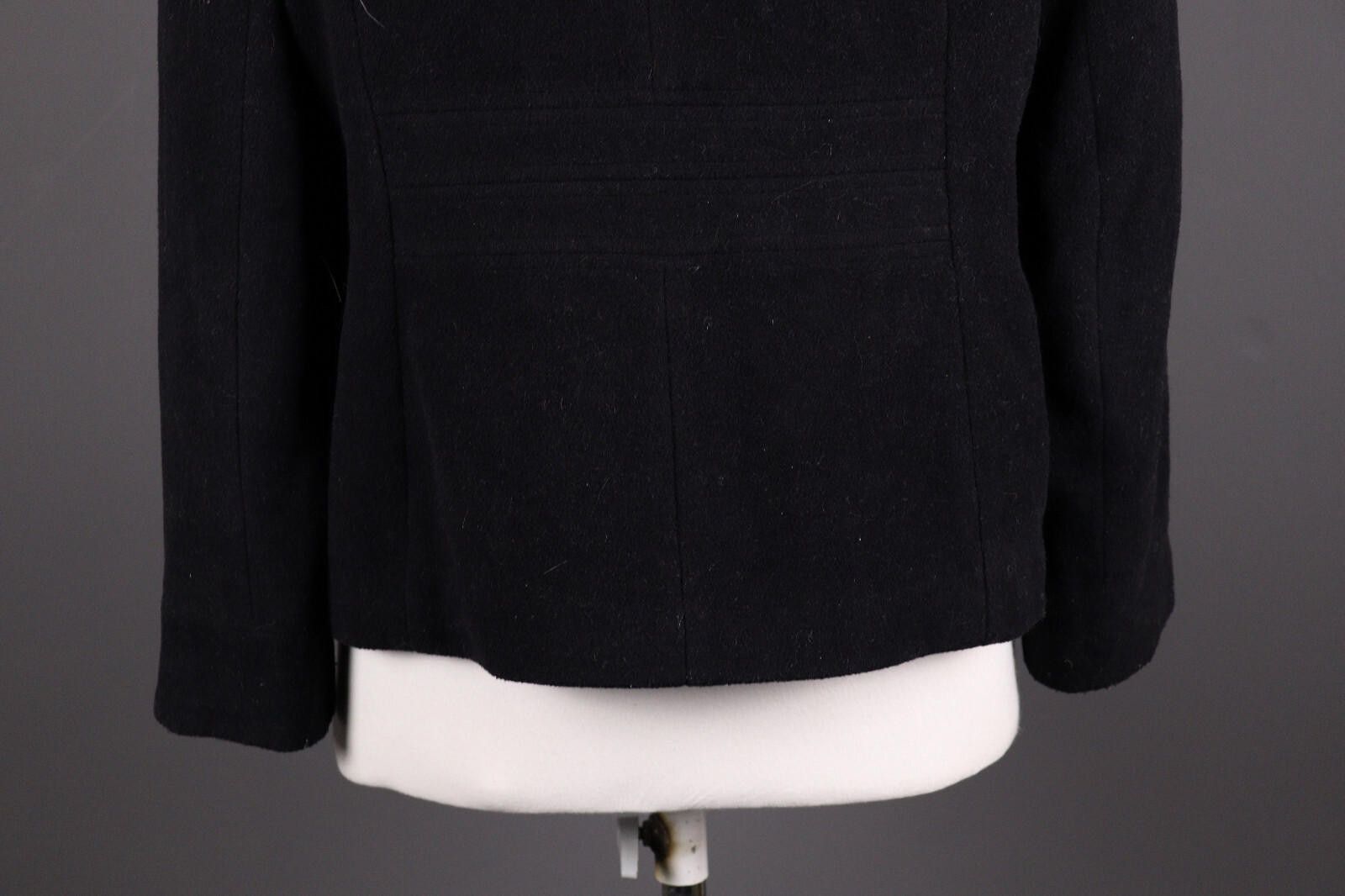 Designer Vintage Laura Ashley Black Wool Button UK 18 EUR 44 USA 14 Size M / US 6-8 / IT 42-44 - 7 Thumbnail