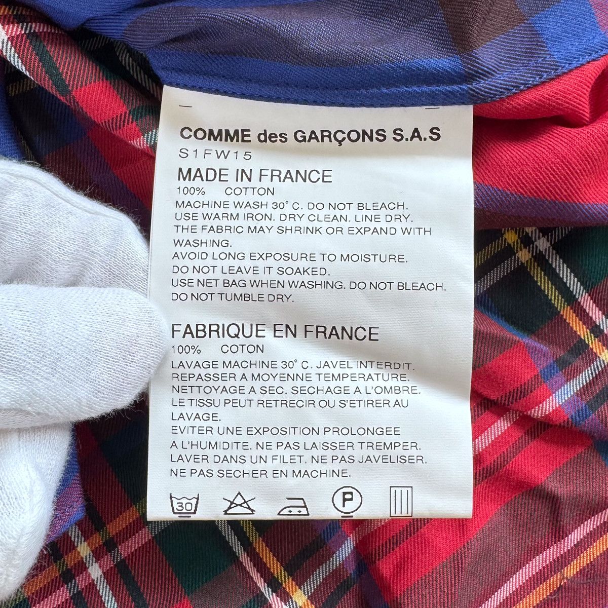 Comme des Garcons SUPREME×COMME DES GARCONS AW2015 BUTTON DOWN SHIRT Size US S / EU 44-46 / 1 - 7 Thumbnail