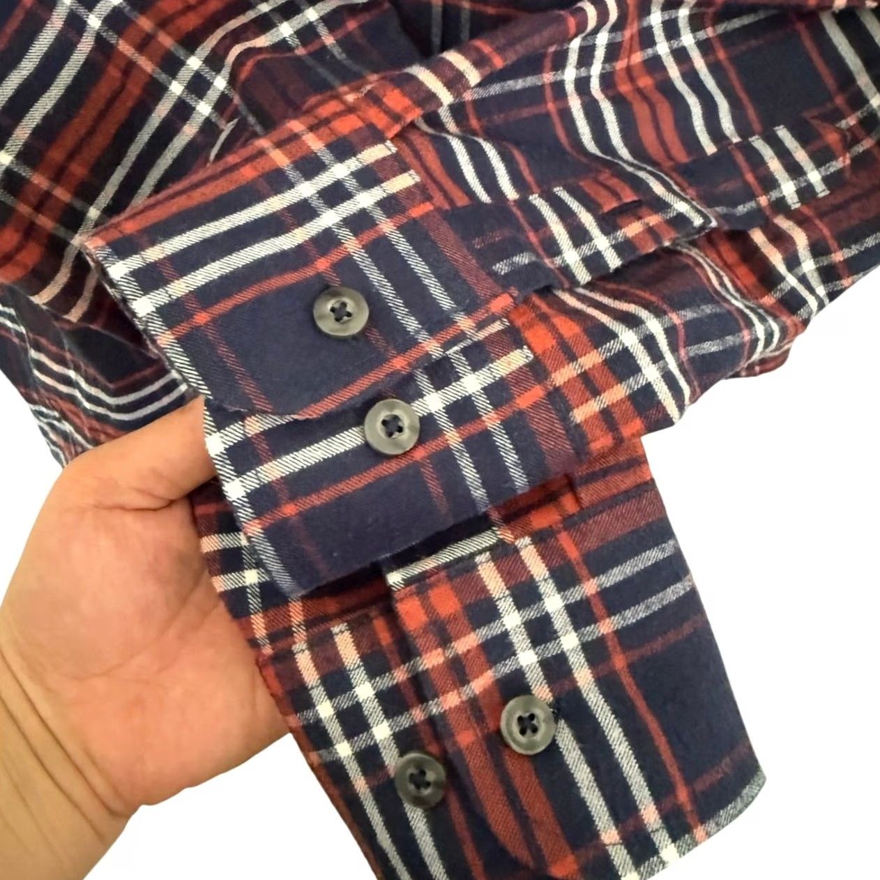 UNTUCKit UNTUCKit Shirt Men's Large Blue Red Long Sleeve Casual Flannel Button Down Size US L / EU 52-54 / 3 - 3 Thumbnail