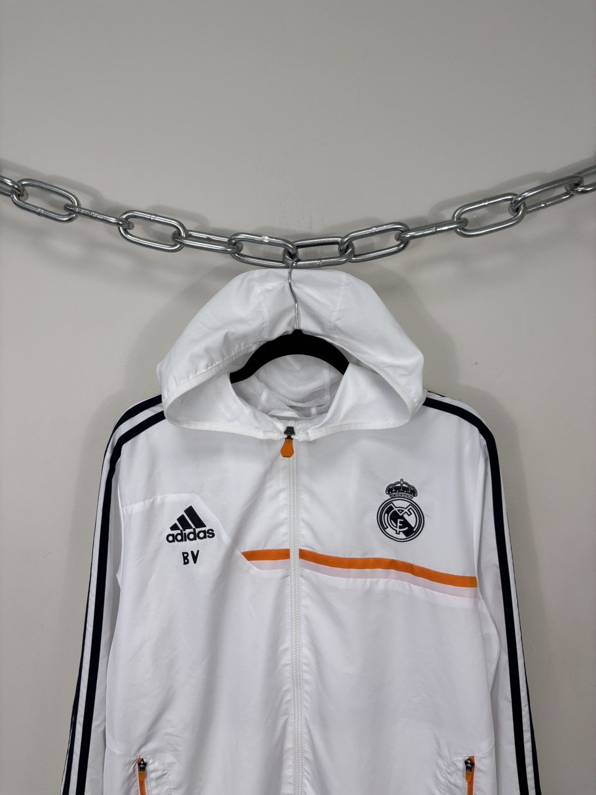 Adidas Adidas Real Madrid 2013/2014 Soccer Hooded Track Jacket Size US L / EU 52-54 / 3 - 2 Thumbnail