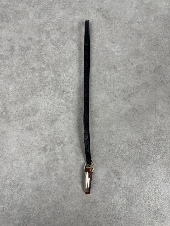 Yves Saint Laurent 2000s Yves Saint Laurent Mombasa Black Leather Horn Pendant Necklace by Tom Ford Size ONE SIZE - 2 Thumbnail